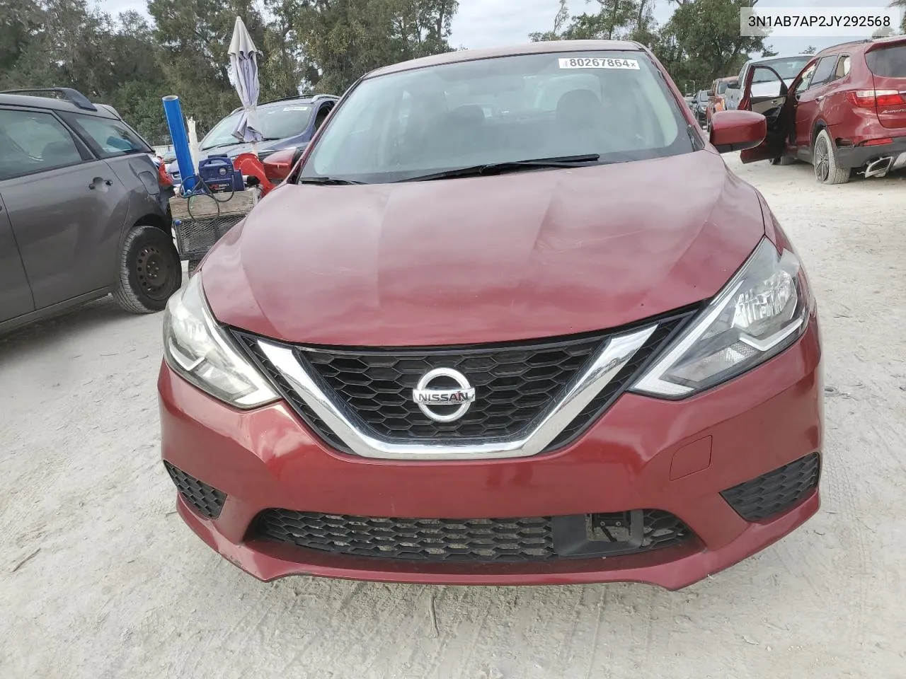 2018 Nissan Sentra S VIN: 3N1AB7AP2JY292568 Lot: 80267864