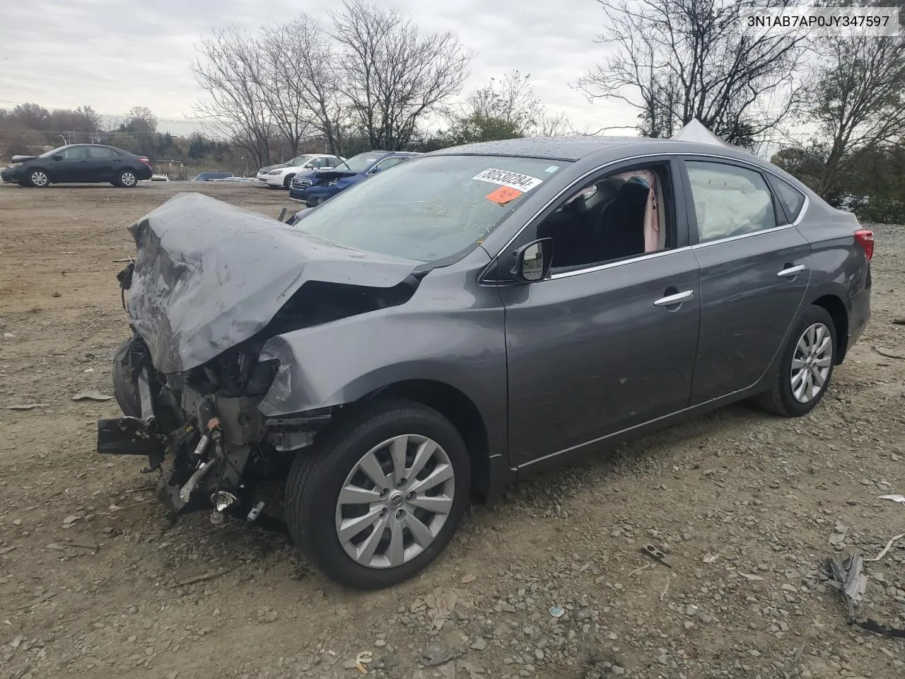 2018 Nissan Sentra S VIN: 3N1AB7AP0JY347597 Lot: 80530284