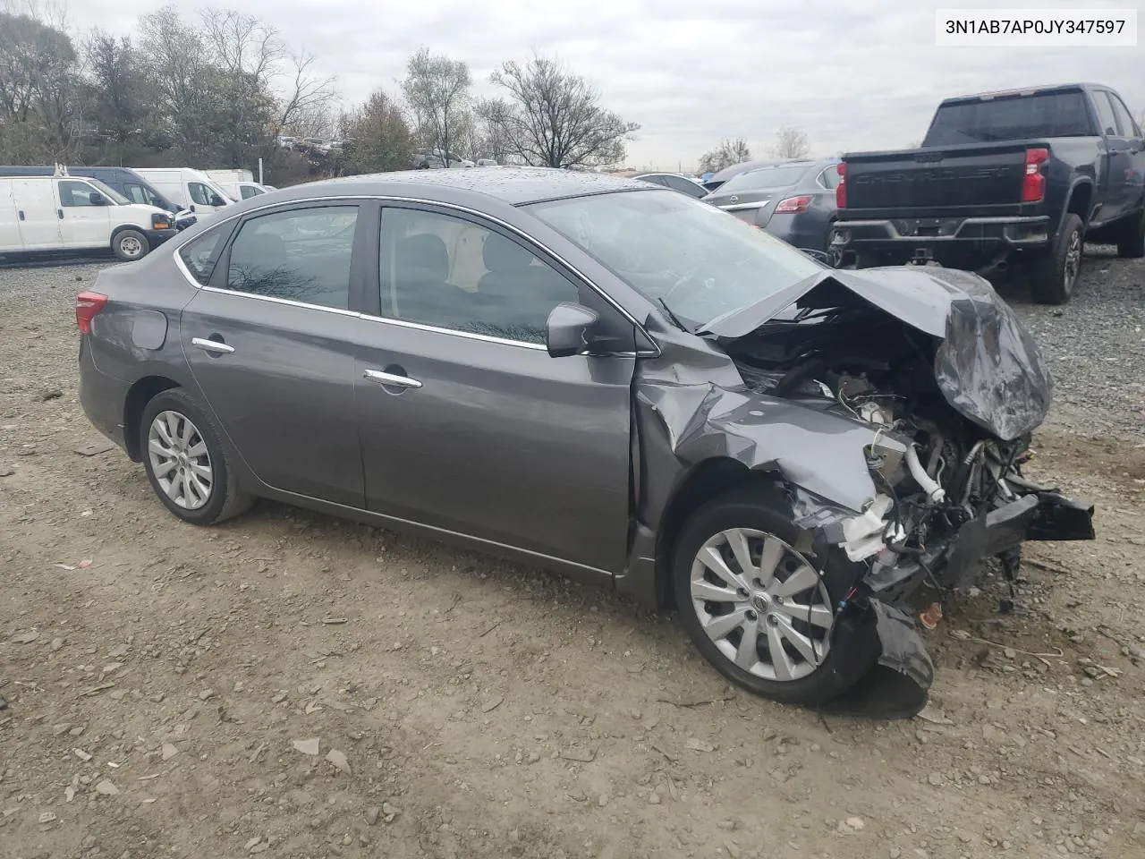 2018 Nissan Sentra S VIN: 3N1AB7AP0JY347597 Lot: 80530284