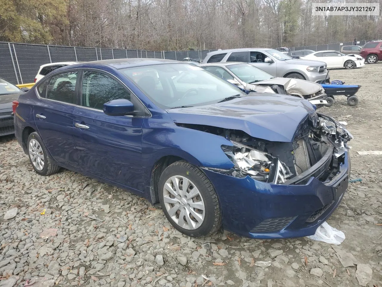 2018 Nissan Sentra S VIN: 3N1AB7AP3JY321267 Lot: 81418054