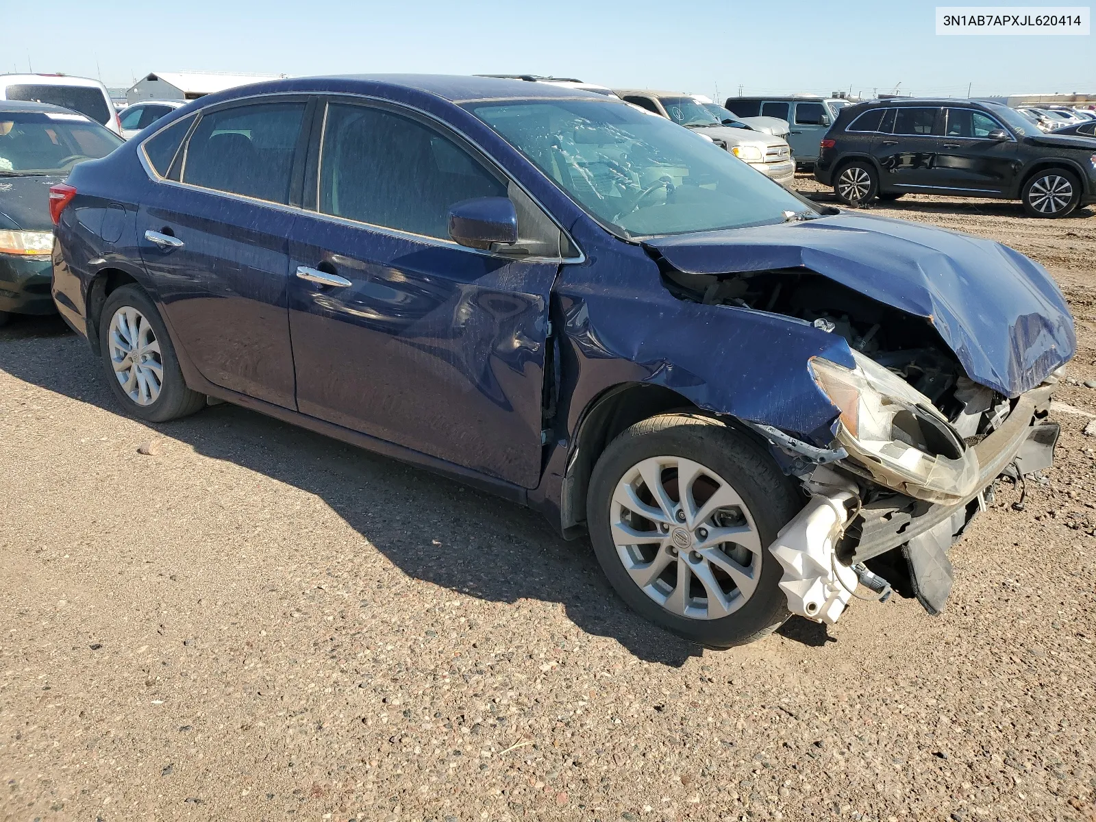 2018 Nissan Sentra S VIN: 3N1AB7APXJL620414 Lot: 81447293