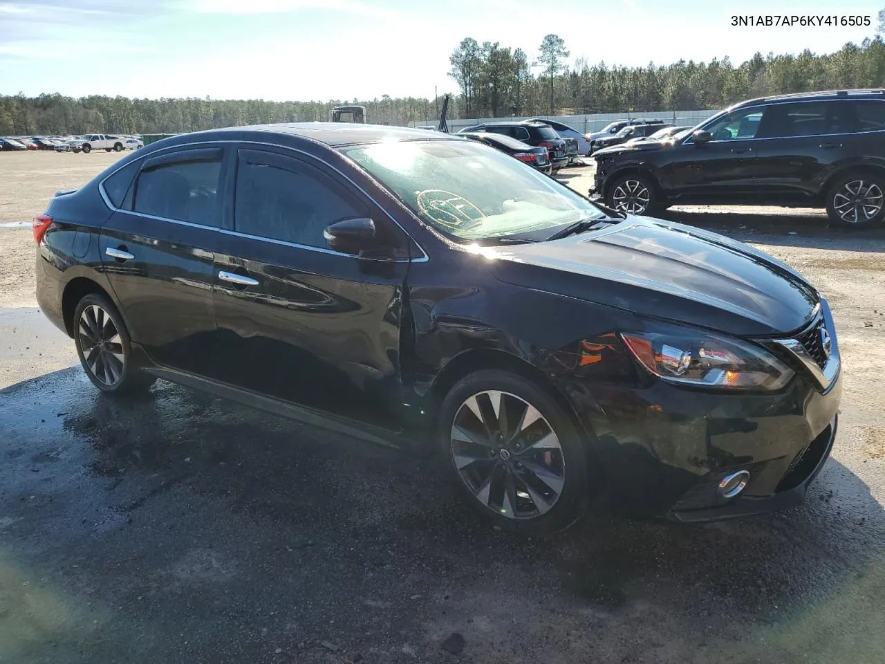 2019 Nissan Sentra S VIN: 3N1AB7AP6KY416505 Lot: 38057284