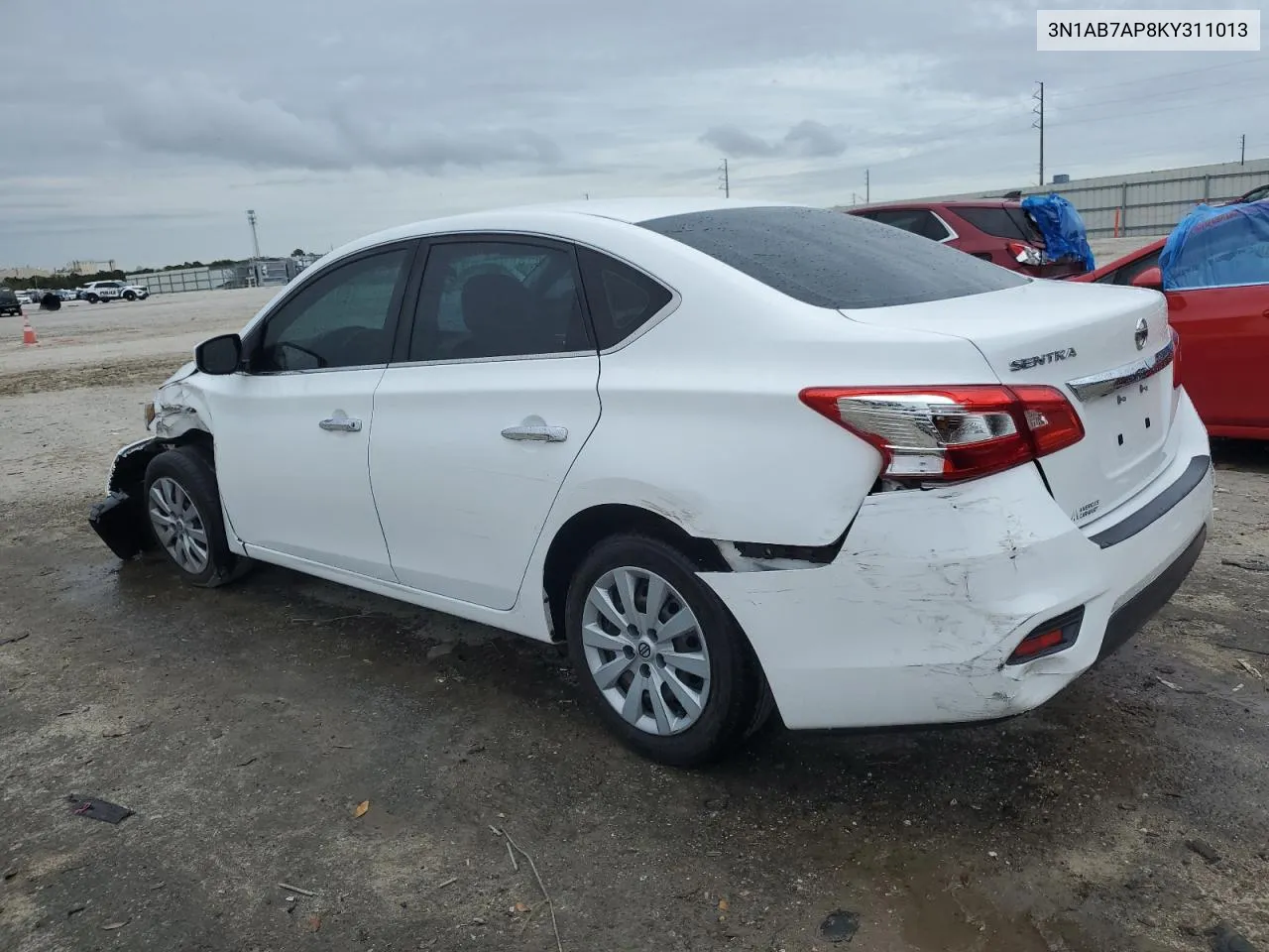 3N1AB7AP8KY311013 2019 Nissan Sentra S