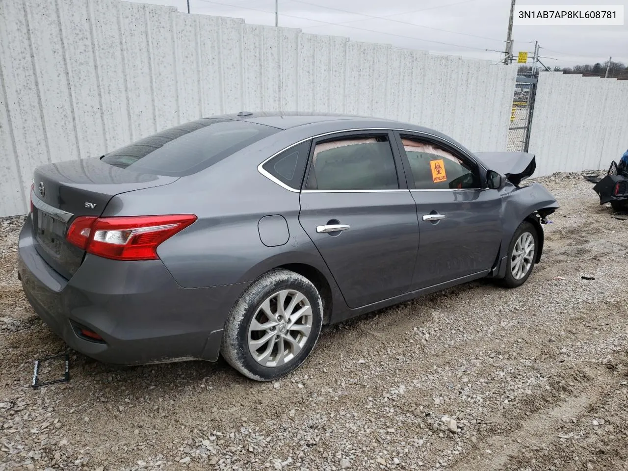 3N1AB7AP8KL608781 2019 Nissan Sentra S