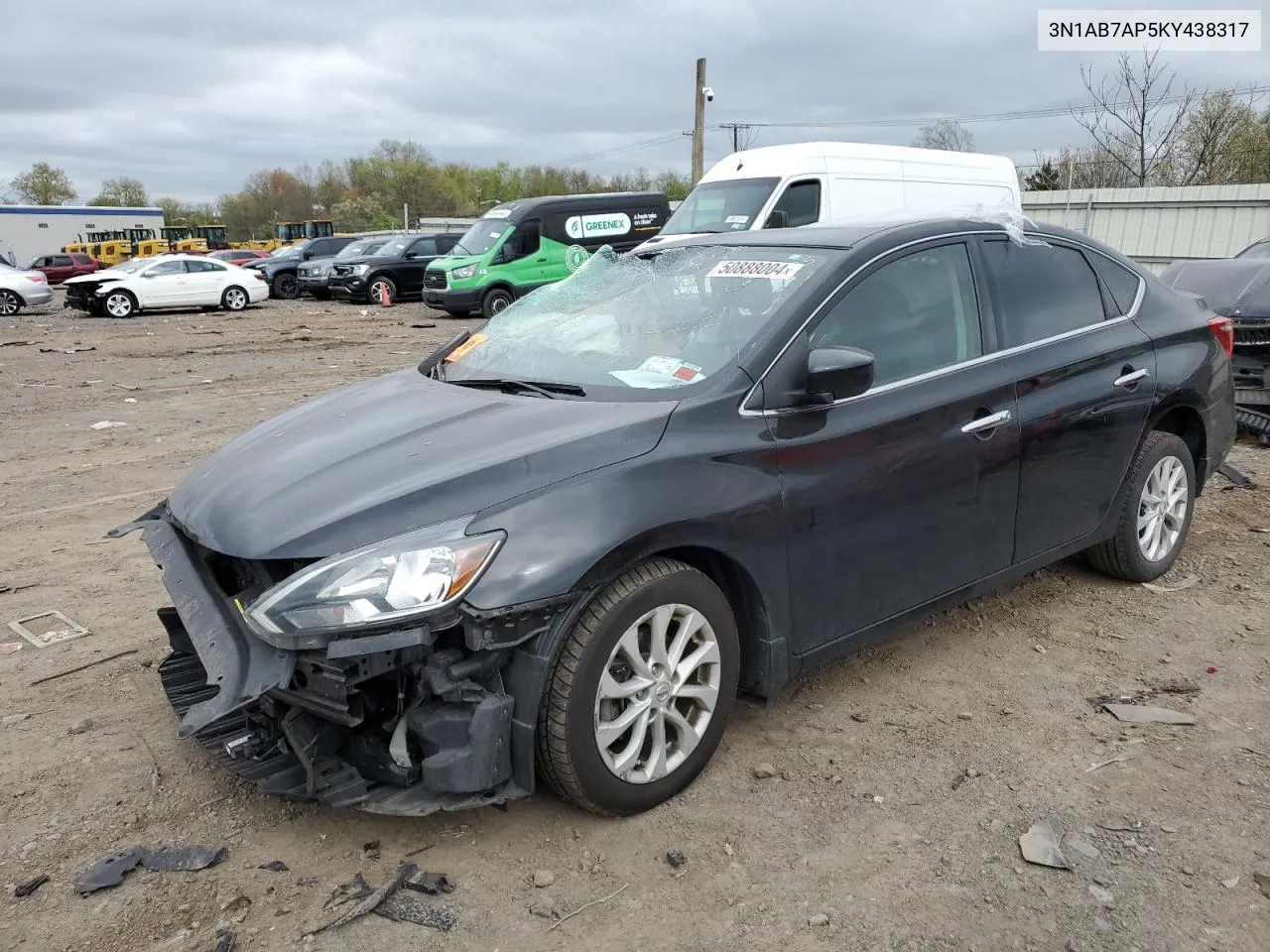 2019 Nissan Sentra S VIN: 3N1AB7AP5KY438317 Lot: 50888004