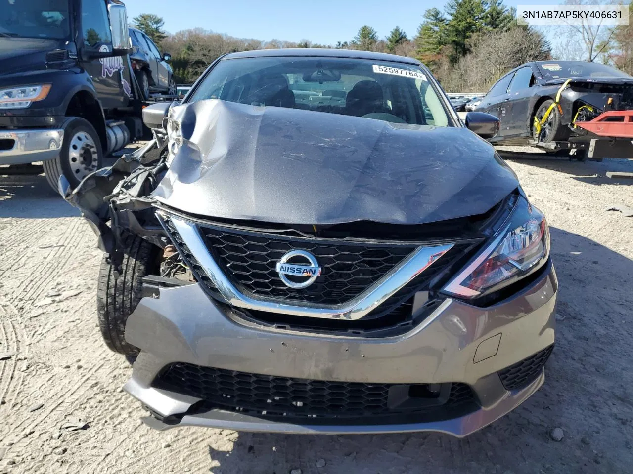 3N1AB7AP5KY406631 2019 Nissan Sentra S