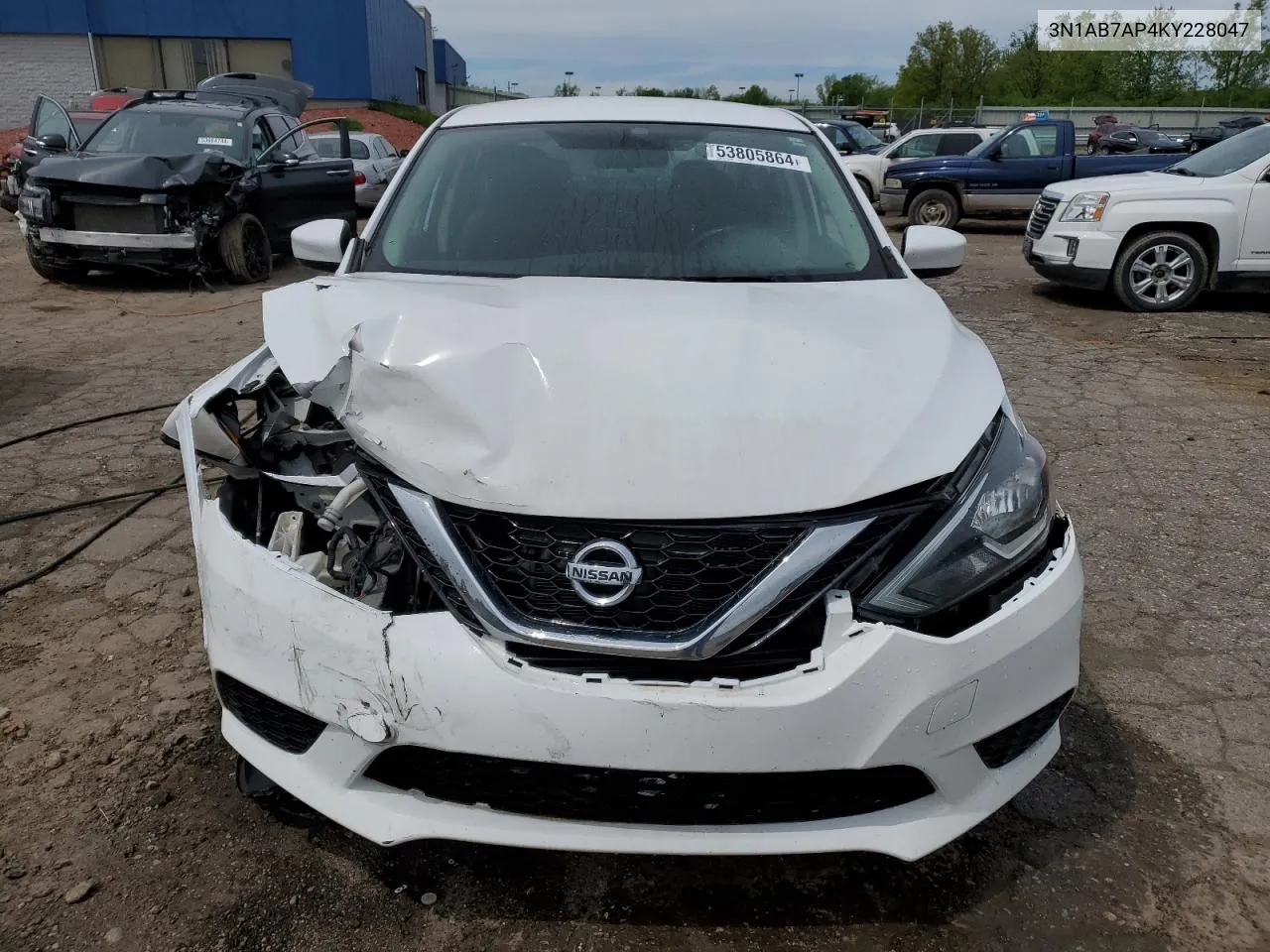 3N1AB7AP4KY228047 2019 Nissan Sentra S