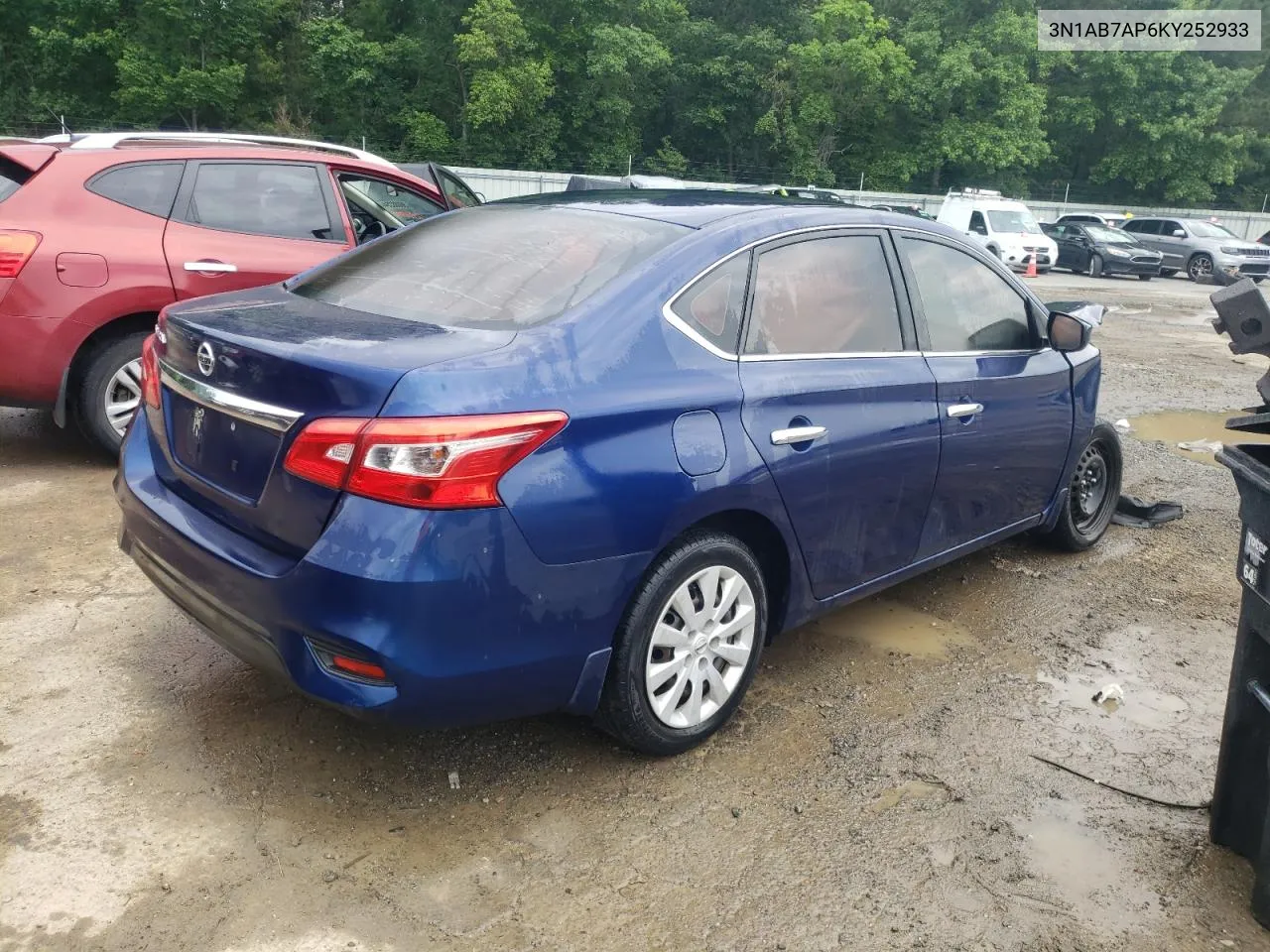 2019 Nissan Sentra S VIN: 3N1AB7AP6KY252933 Lot: 56140764