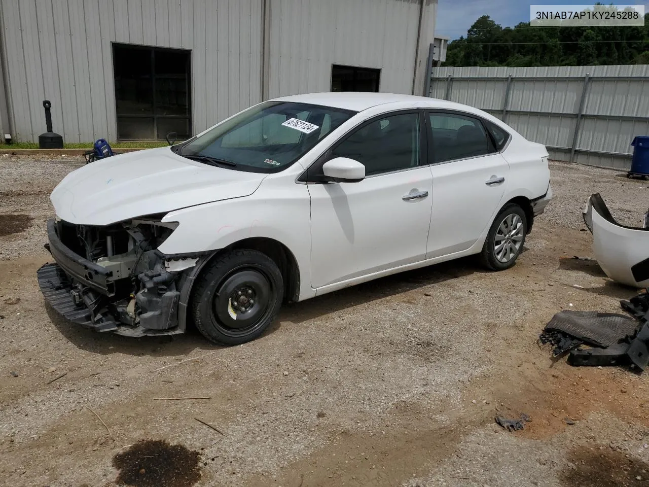 2019 Nissan Sentra S VIN: 3N1AB7AP1KY245288 Lot: 57621124