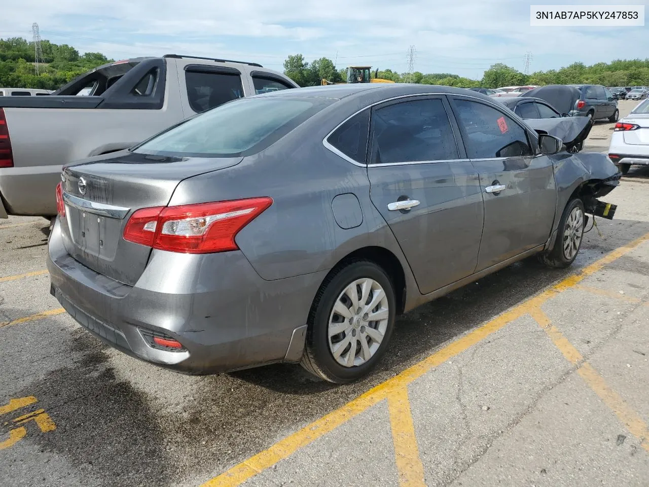 2019 Nissan Sentra S VIN: 3N1AB7AP5KY247853 Lot: 58099834