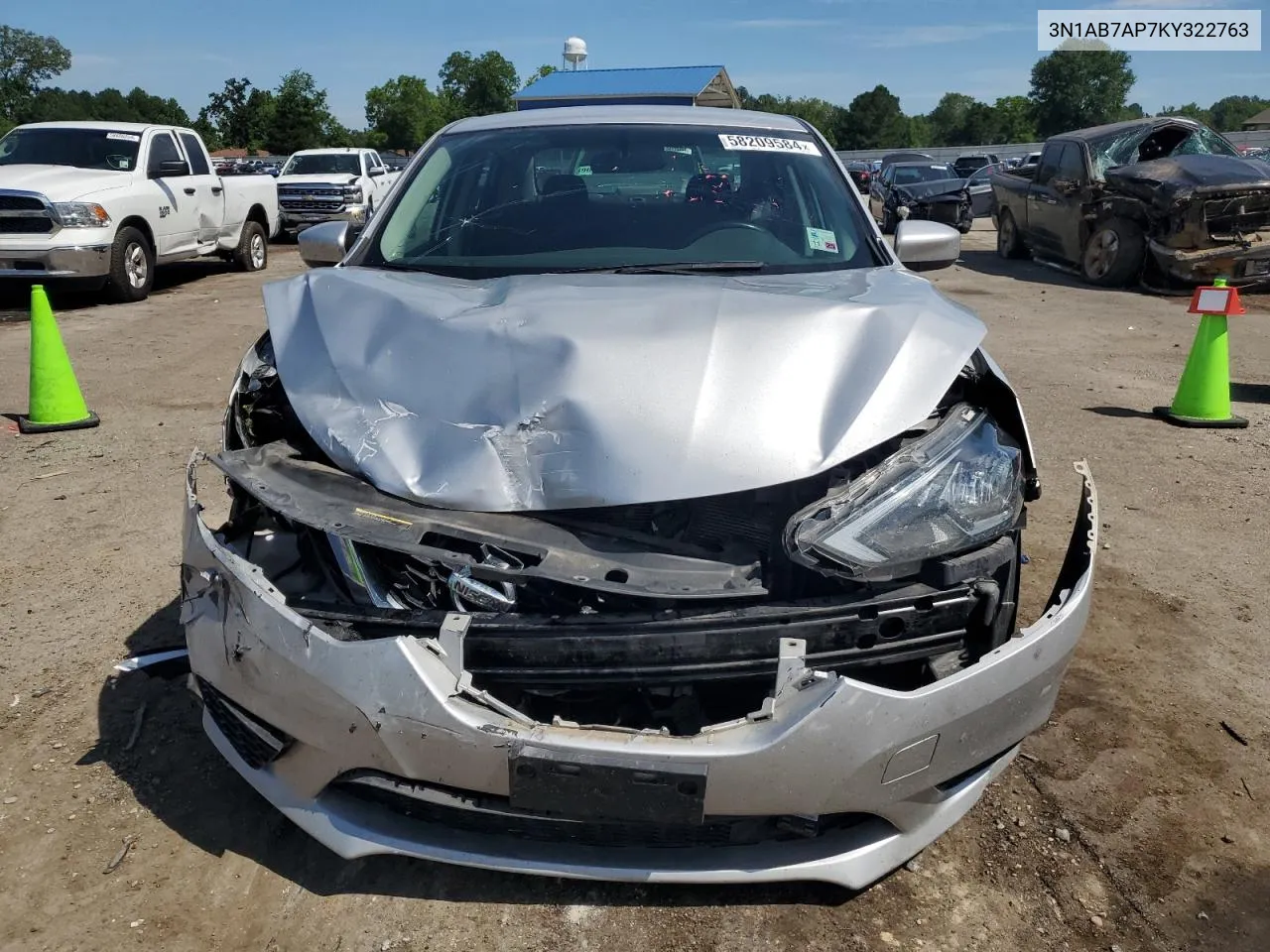 2019 Nissan Sentra S VIN: 3N1AB7AP7KY322763 Lot: 58209584