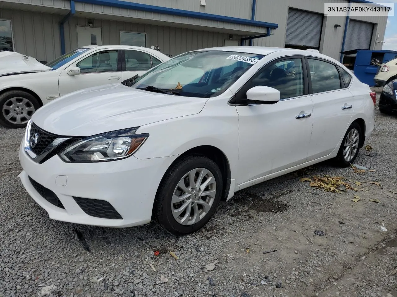 3N1AB7AP0KY443117 2019 Nissan Sentra S