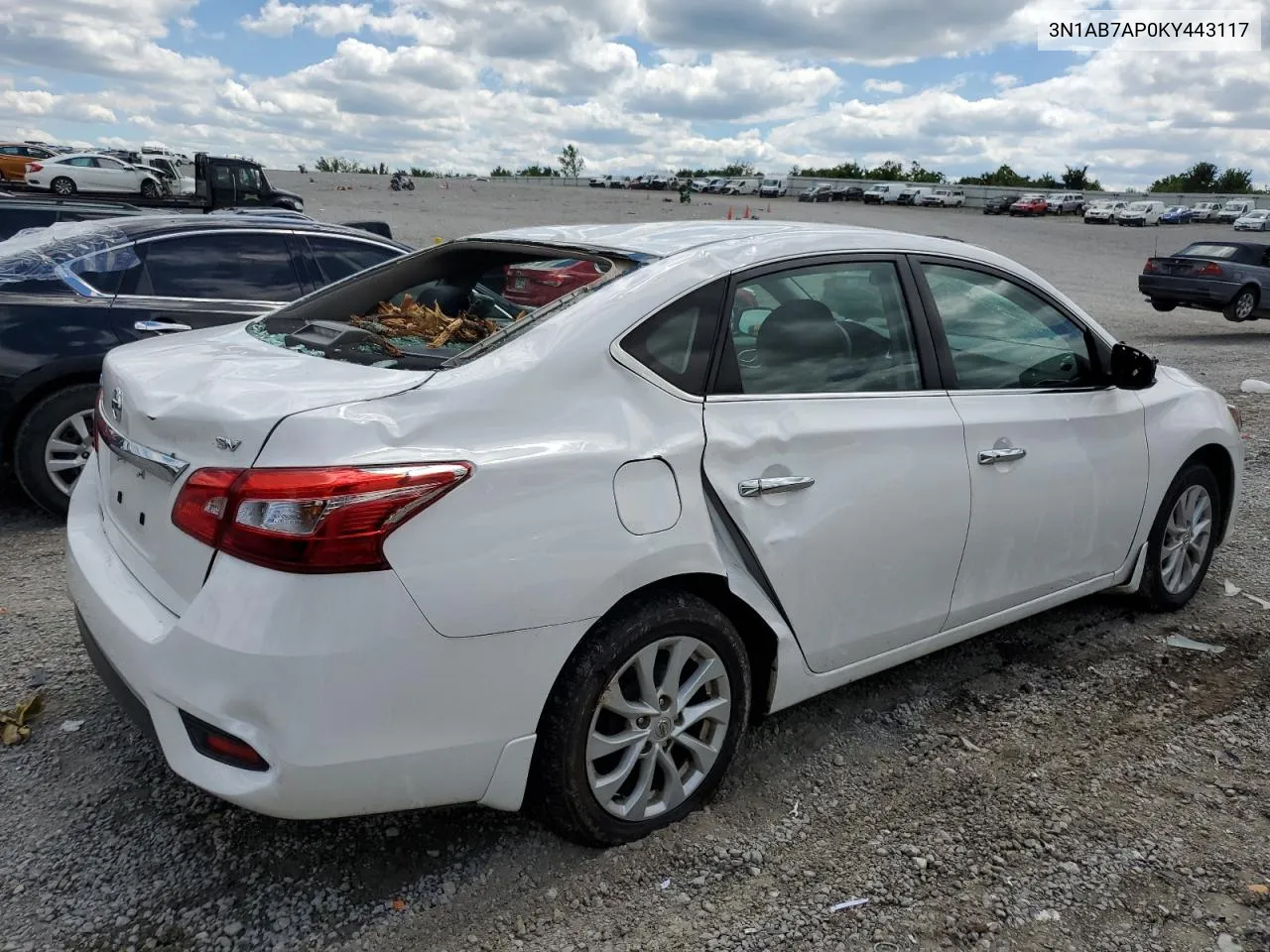 2019 Nissan Sentra S VIN: 3N1AB7AP0KY443117 Lot: 58234384