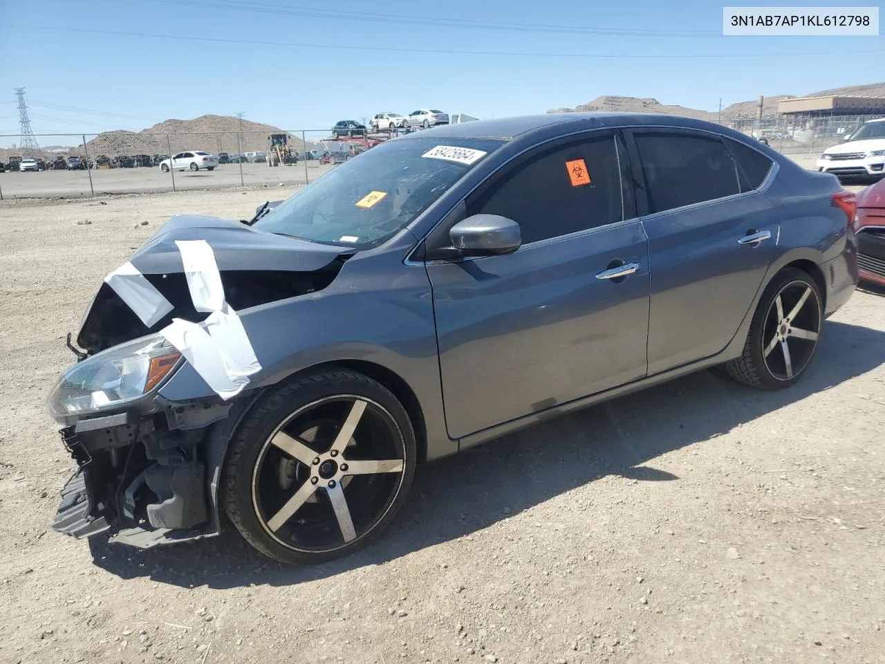 2019 Nissan Sentra S VIN: 3N1AB7AP1KL612798 Lot: 58425664