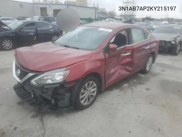 3N1AB7AP2KY215197 2019 Nissan Sentra S