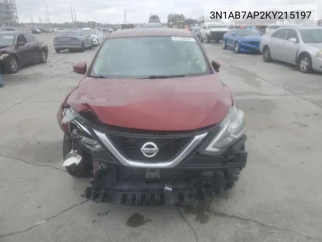 2019 Nissan Sentra S VIN: 3N1AB7AP2KY215197 Lot: 58961394