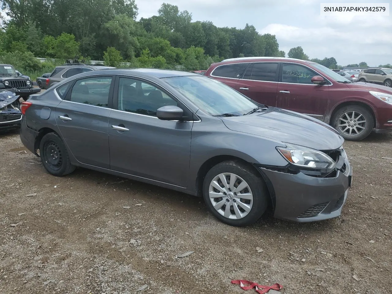 2019 Nissan Sentra S VIN: 3N1AB7AP4KY342579 Lot: 59634344