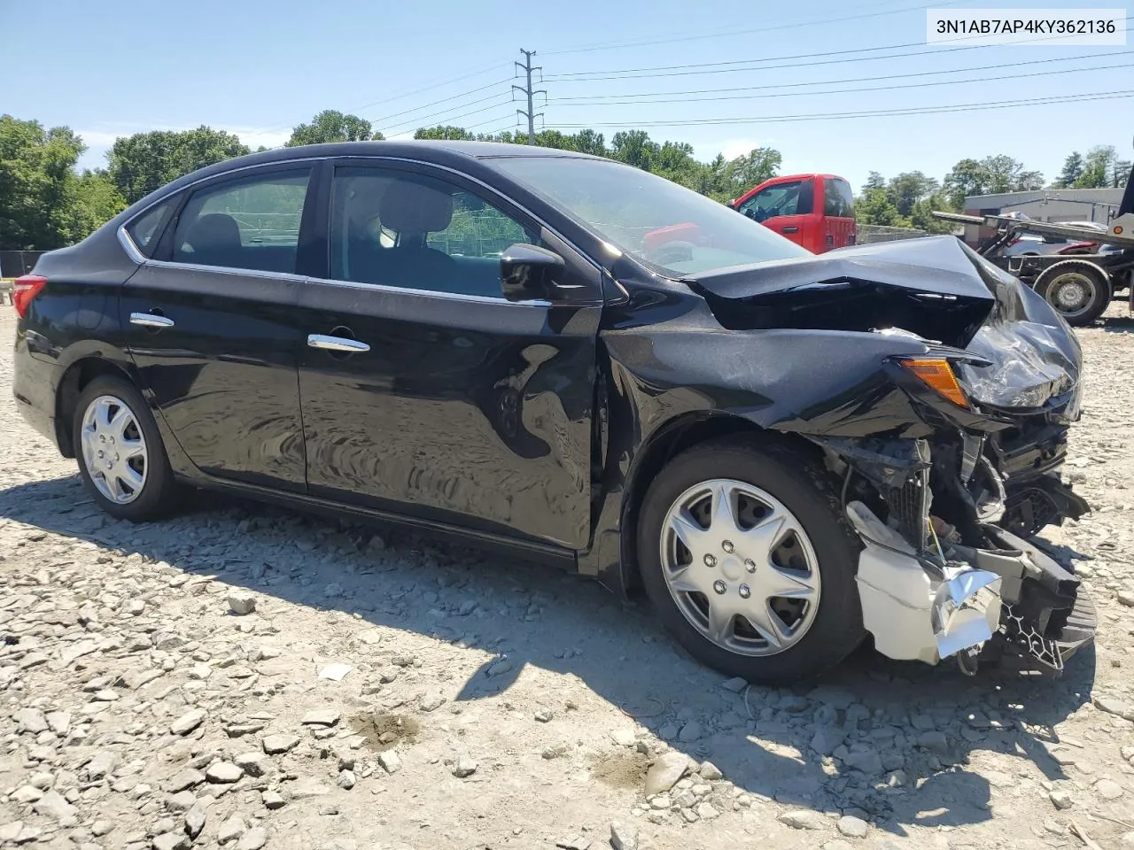 2019 Nissan Sentra S VIN: 3N1AB7AP4KY362136 Lot: 60229964