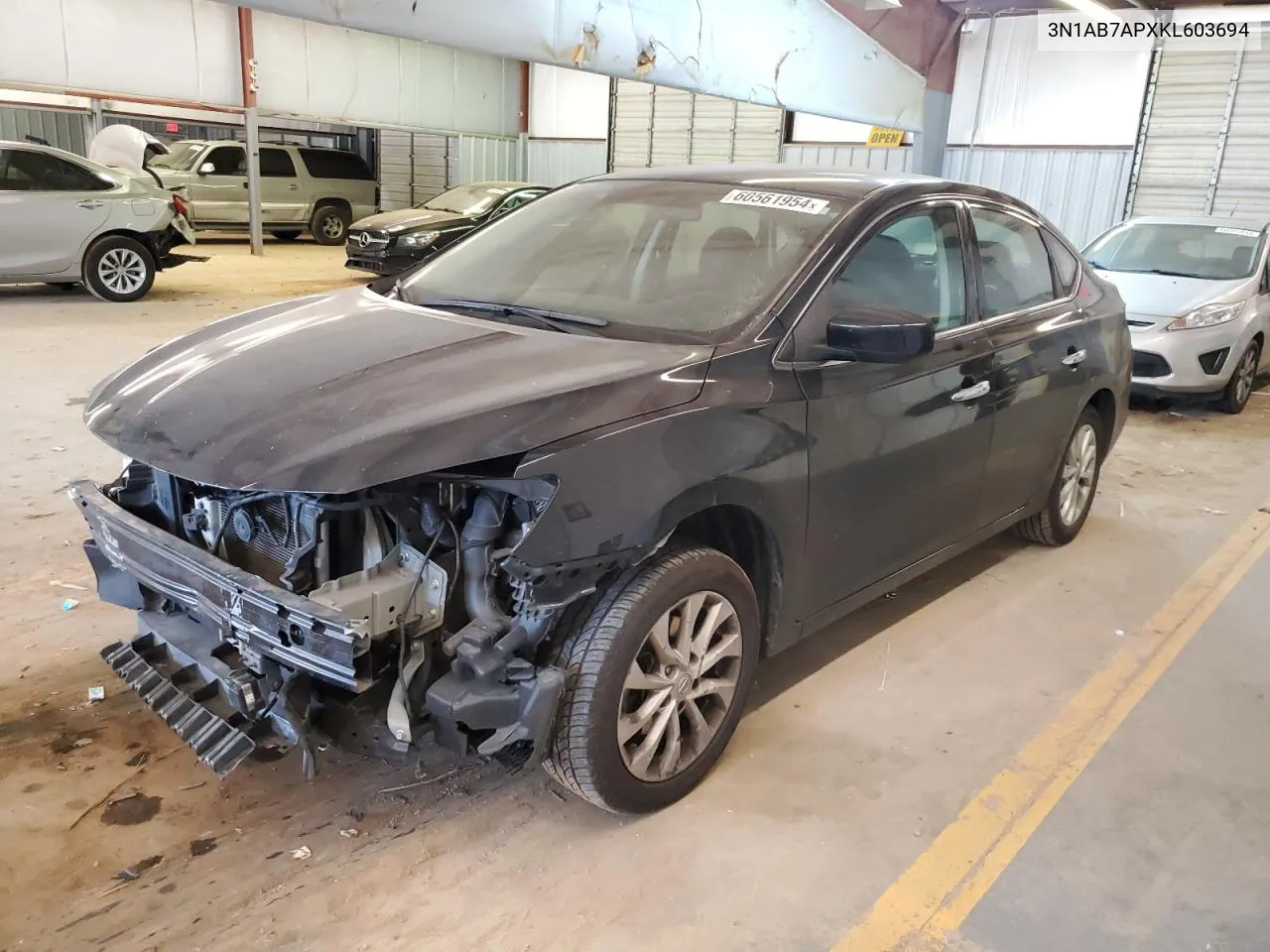 2019 Nissan Sentra S VIN: 3N1AB7APXKL603694 Lot: 60561954