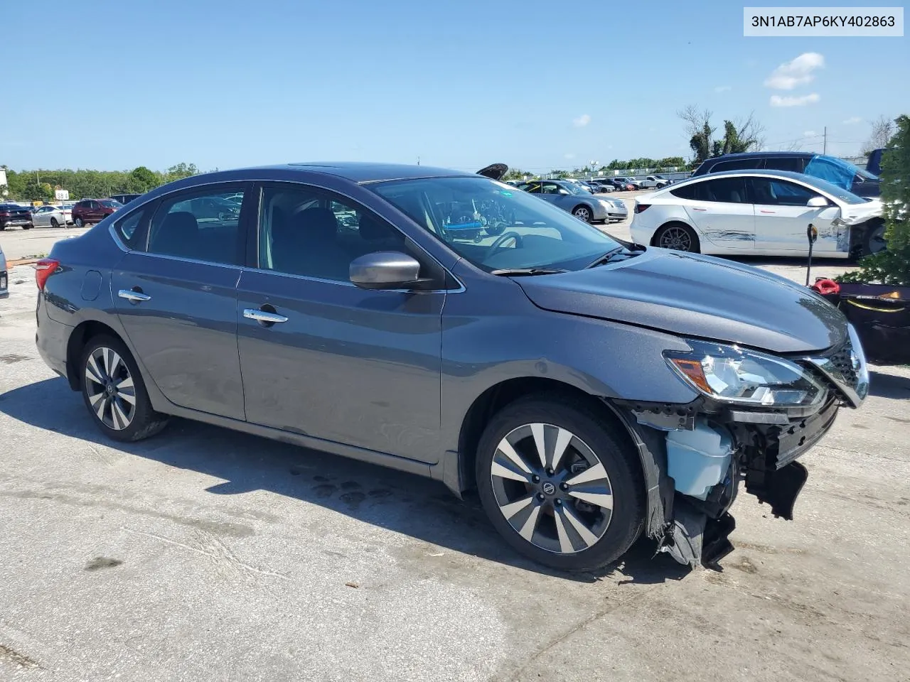 2019 Nissan Sentra S VIN: 3N1AB7AP6KY402863 Lot: 61121594