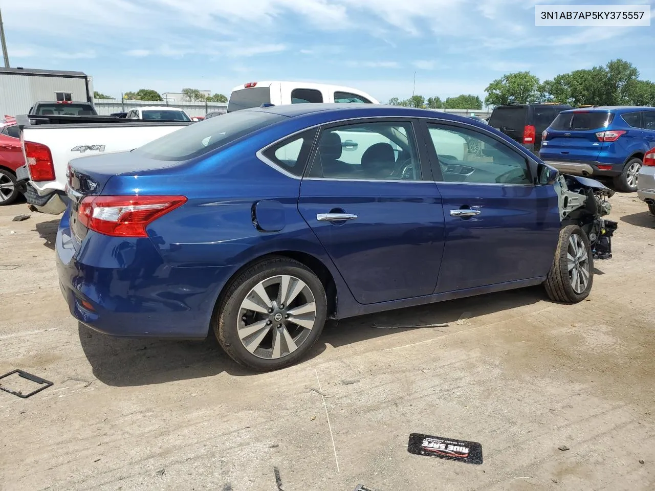 2019 Nissan Sentra S VIN: 3N1AB7AP5KY375557 Lot: 61386974