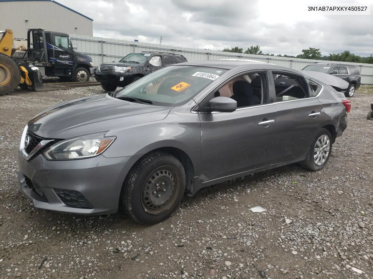 2019 Nissan Sentra S VIN: 3N1AB7APXKY450527 Lot: 61851064