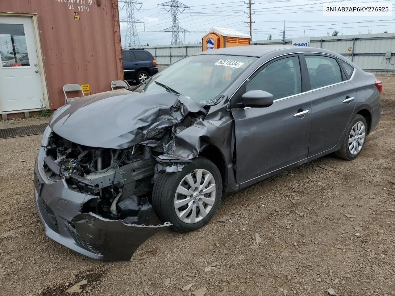 2019 Nissan Sentra S VIN: 3N1AB7AP6KY276925 Lot: 62218334