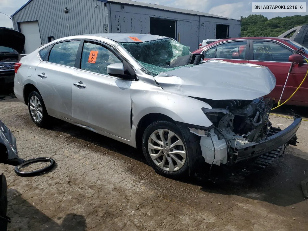 2019 Nissan Sentra S VIN: 3N1AB7AP0KL621816 Lot: 62999814