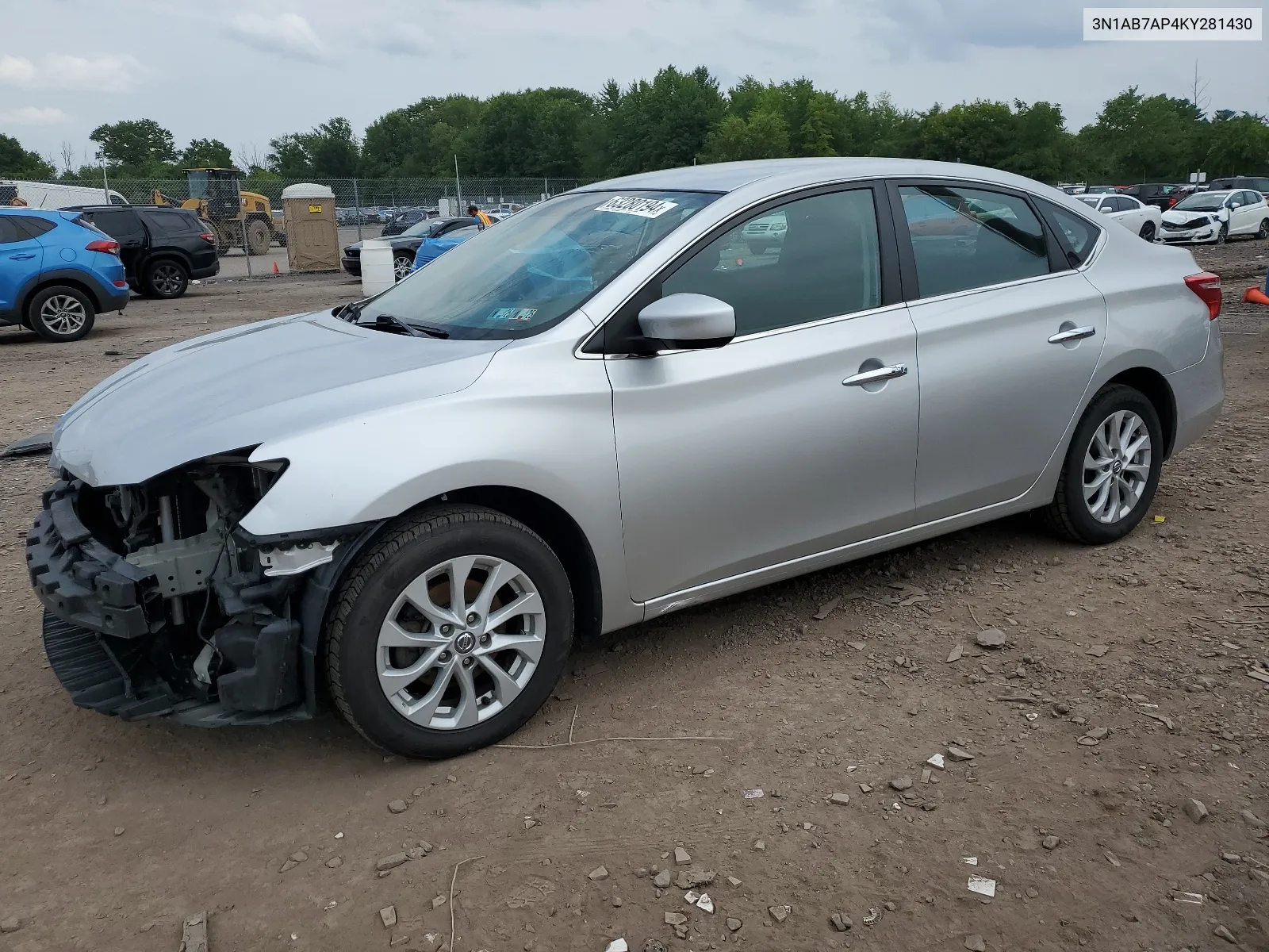 2019 Nissan Sentra S VIN: 3N1AB7AP4KY281430 Lot: 63280194