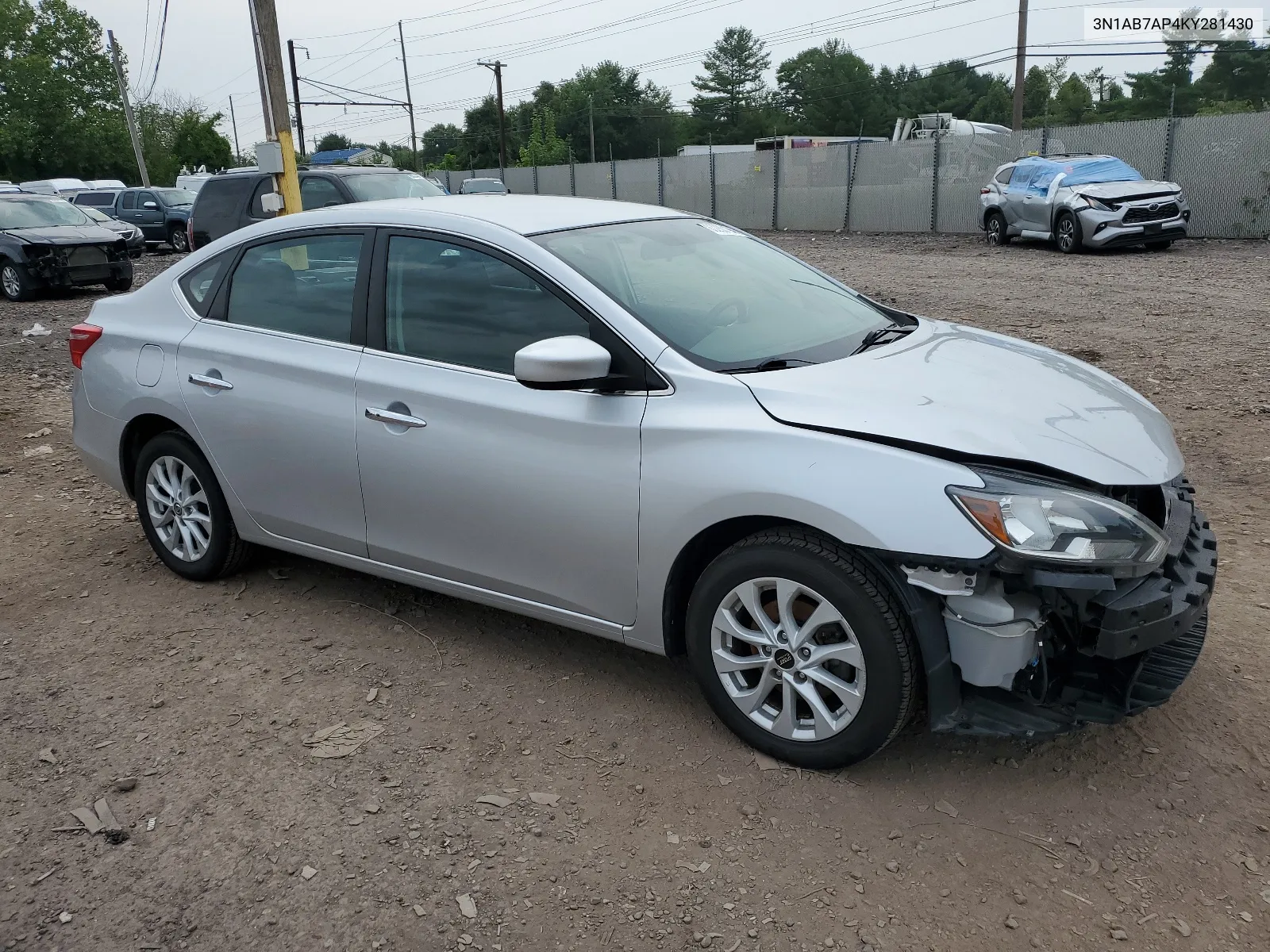 2019 Nissan Sentra S VIN: 3N1AB7AP4KY281430 Lot: 63280194