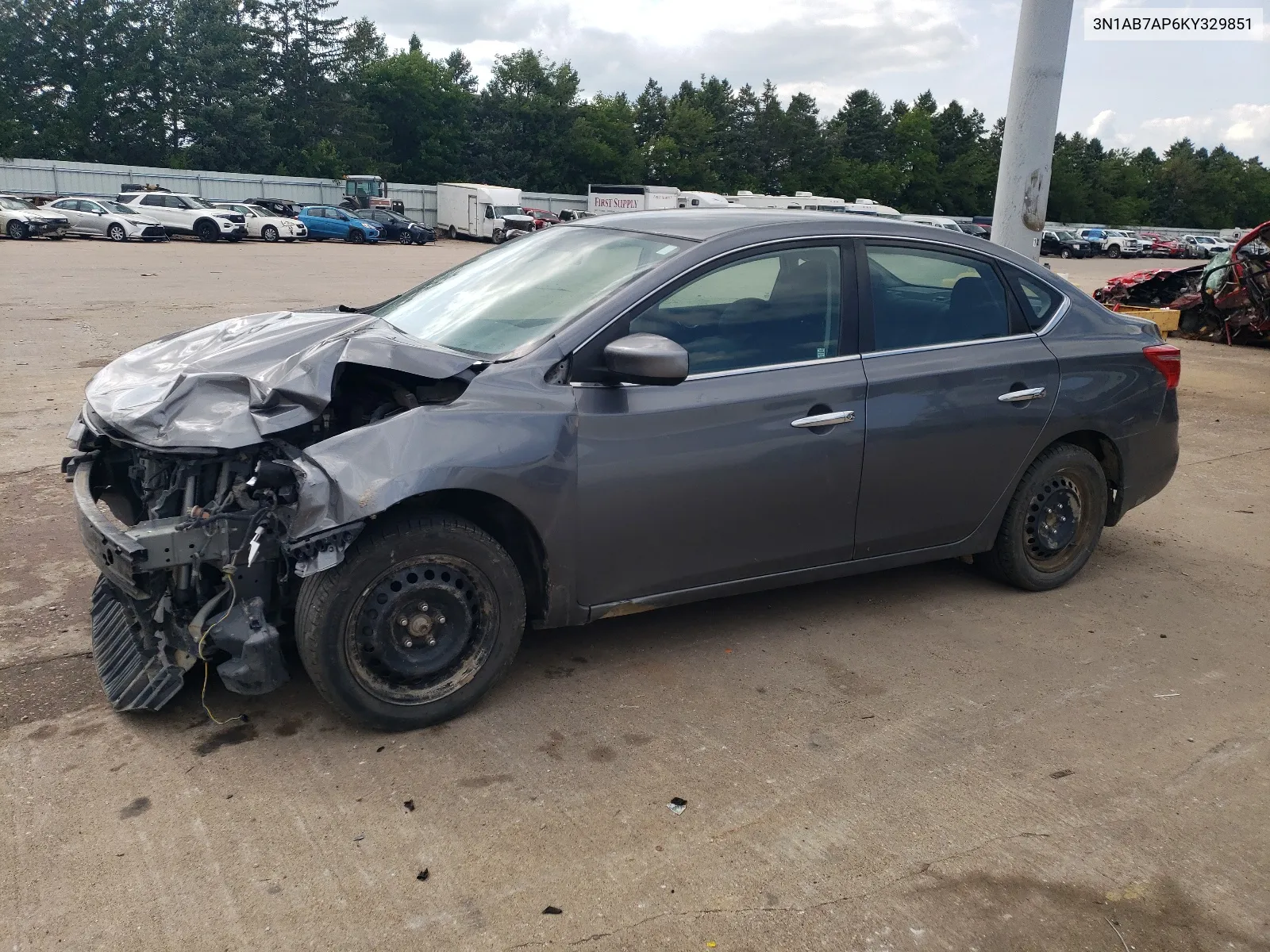 2019 Nissan Sentra S VIN: 3N1AB7AP6KY329851 Lot: 63626264