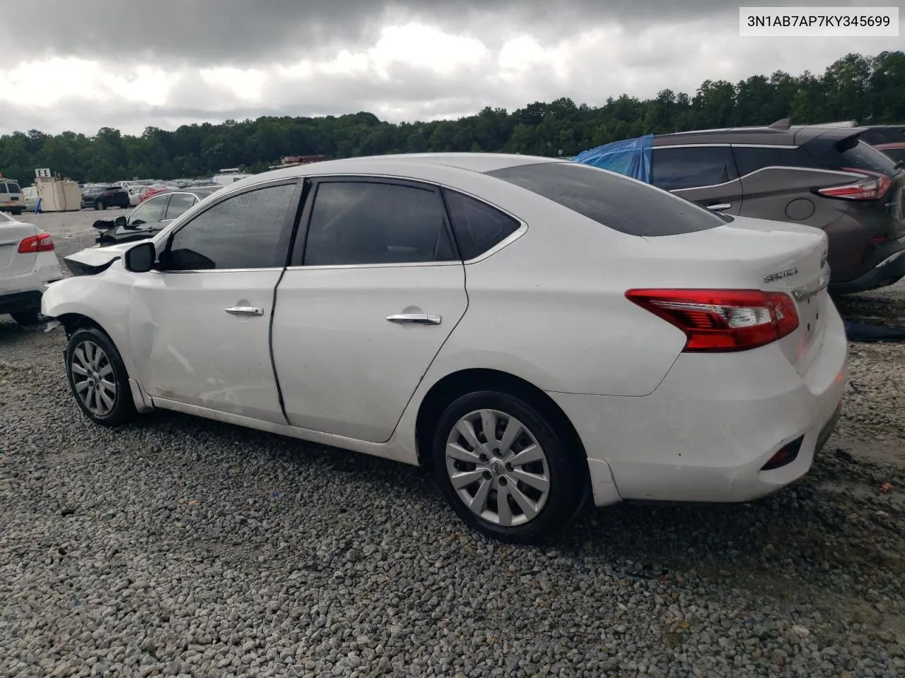 2019 Nissan Sentra S VIN: 3N1AB7AP7KY345699 Lot: 64616864