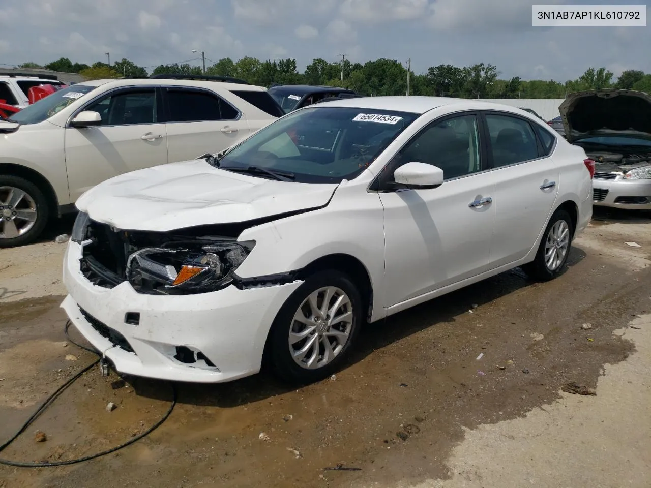 2019 Nissan Sentra S VIN: 3N1AB7AP1KL610792 Lot: 65014534