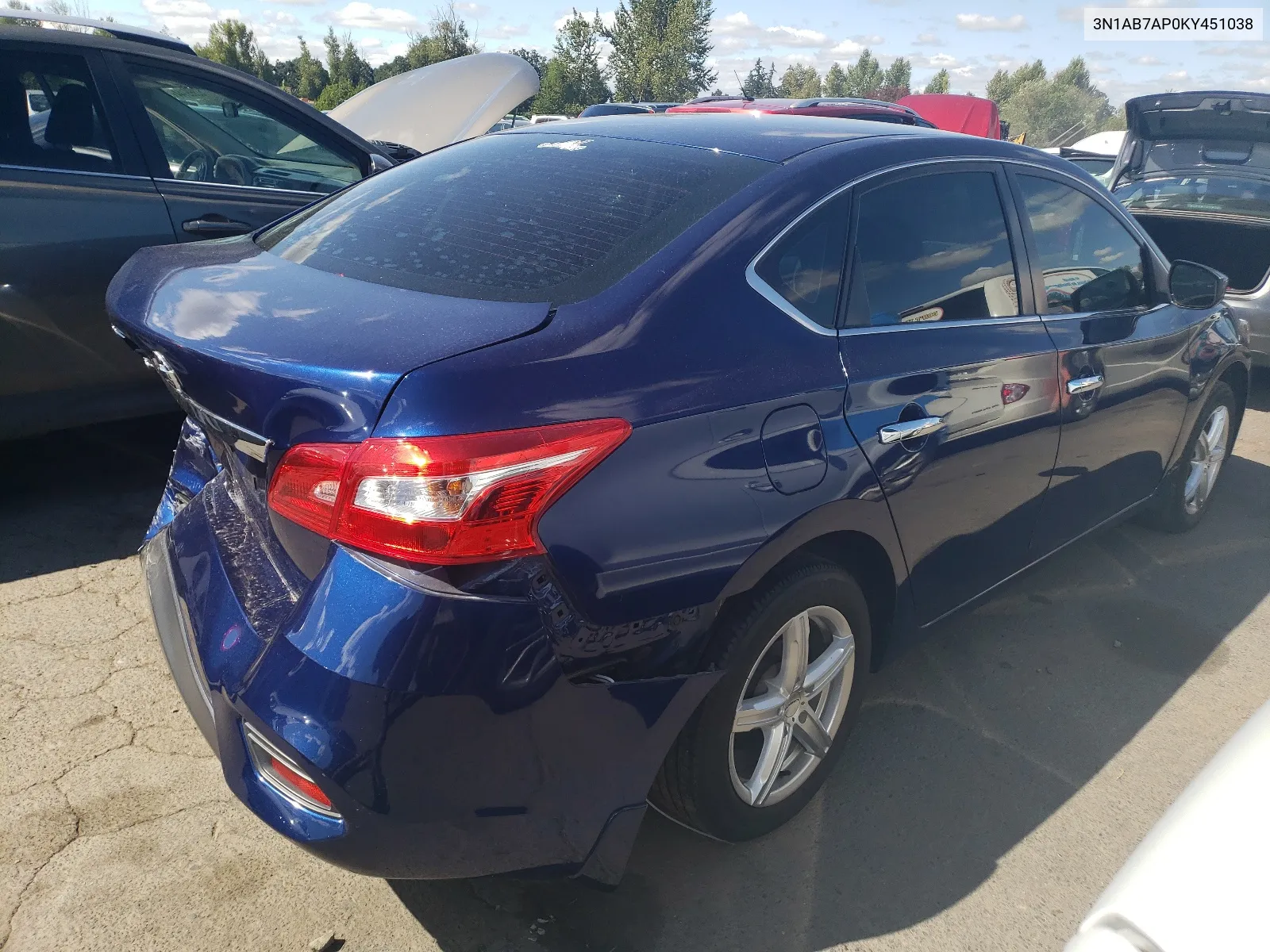 2019 Nissan Sentra S VIN: 3N1AB7AP0KY451038 Lot: 65241544