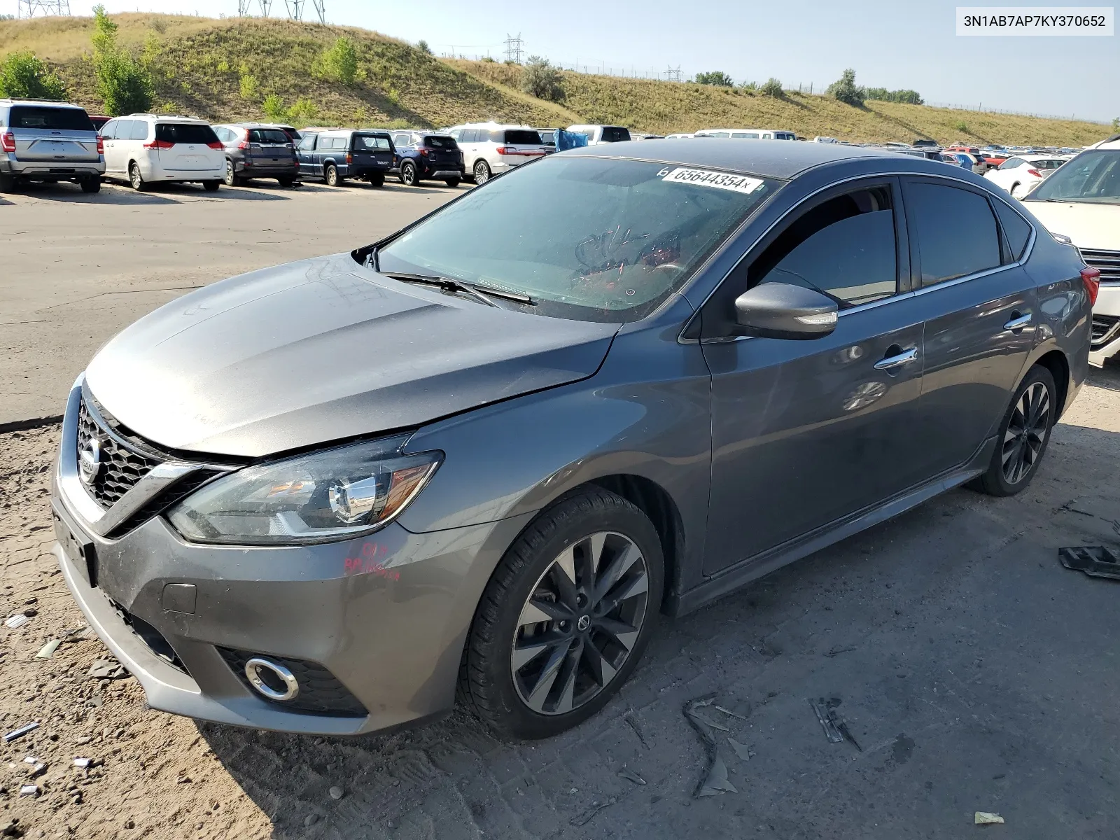 2019 Nissan Sentra S VIN: 3N1AB7AP7KY370652 Lot: 65644354