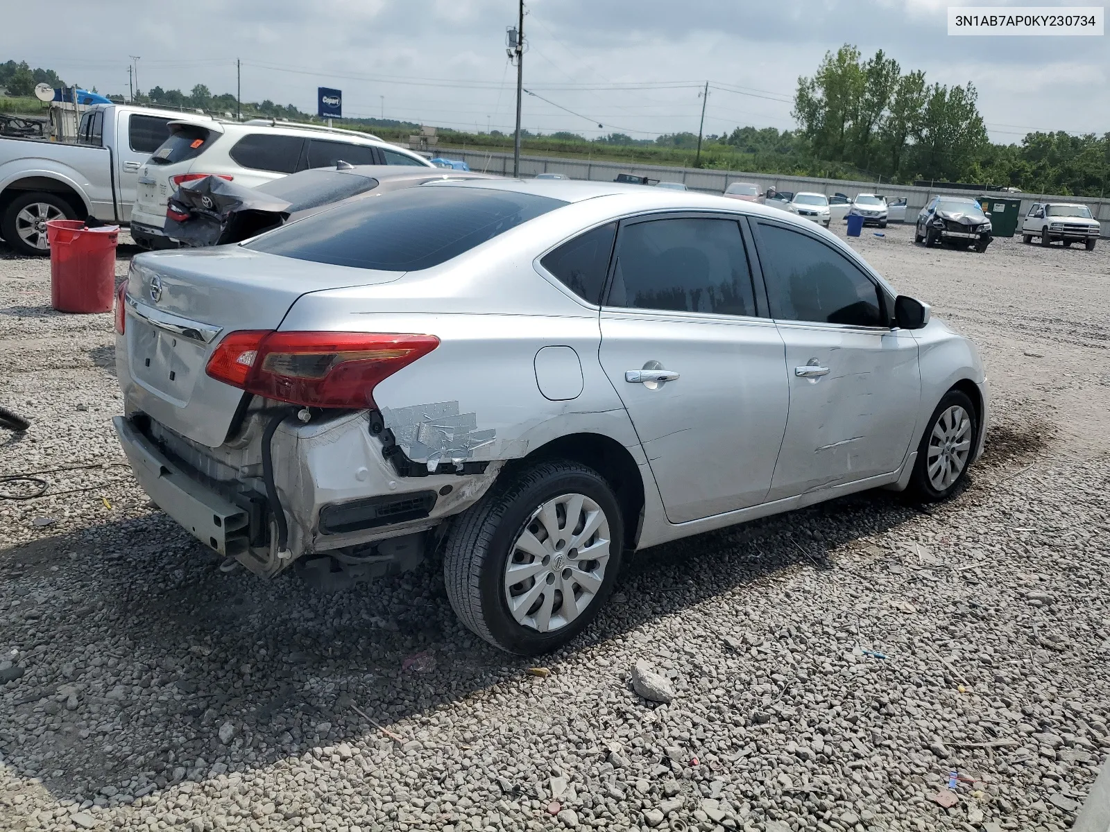 2019 Nissan Sentra S VIN: 3N1AB7AP0KY230734 Lot: 66146914