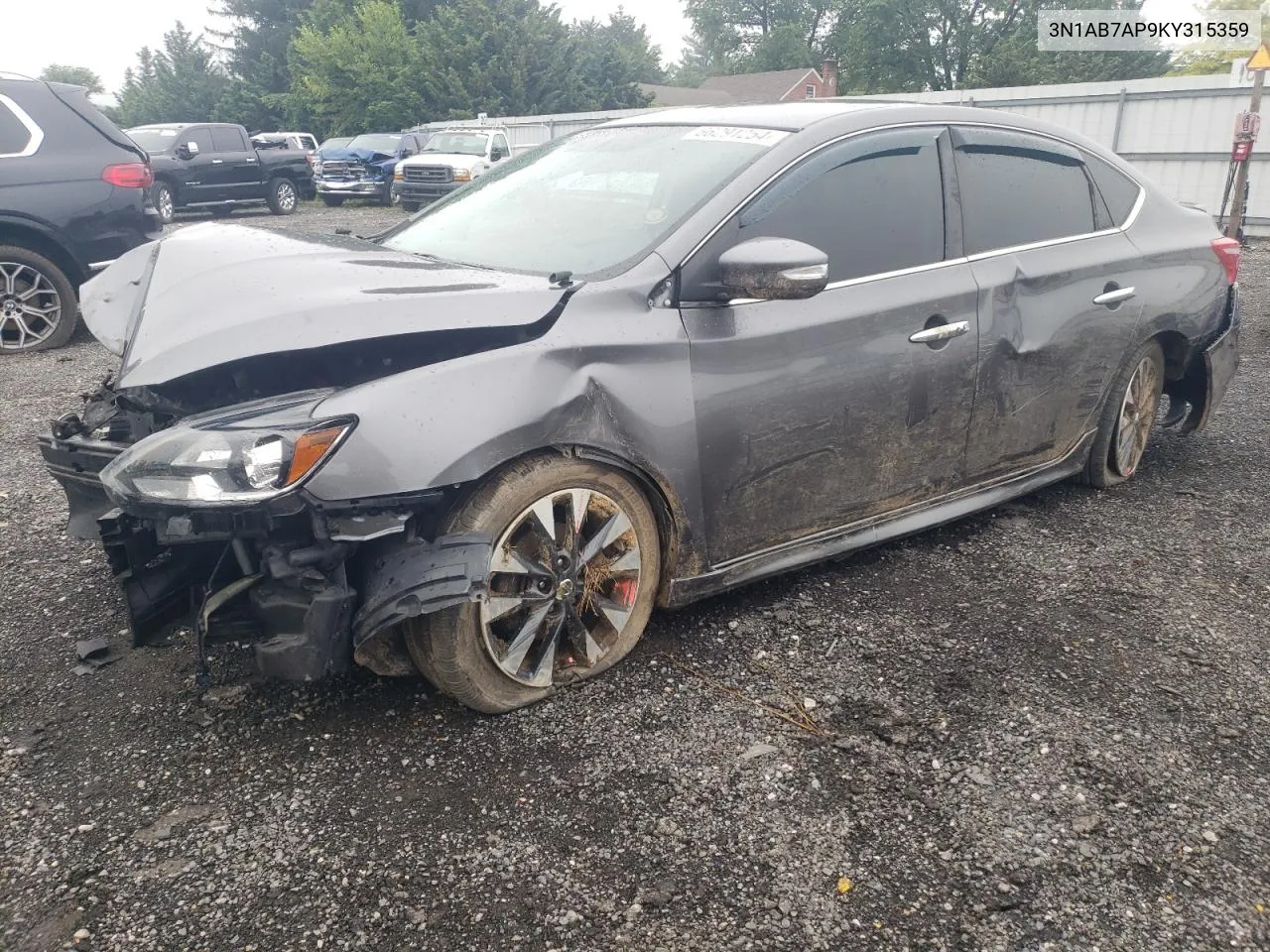 2019 Nissan Sentra S VIN: 3N1AB7AP9KY315359 Lot: 66291254