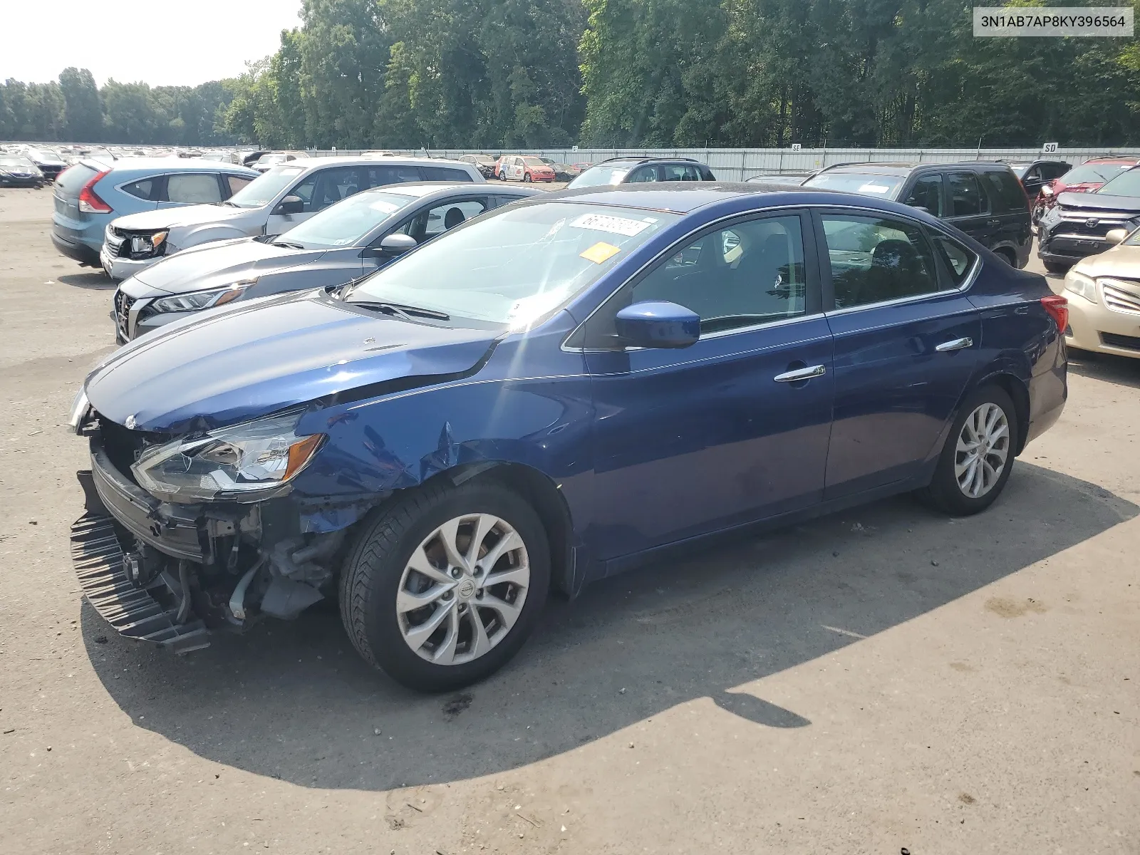 2019 Nissan Sentra S VIN: 3N1AB7AP8KY396564 Lot: 66720504