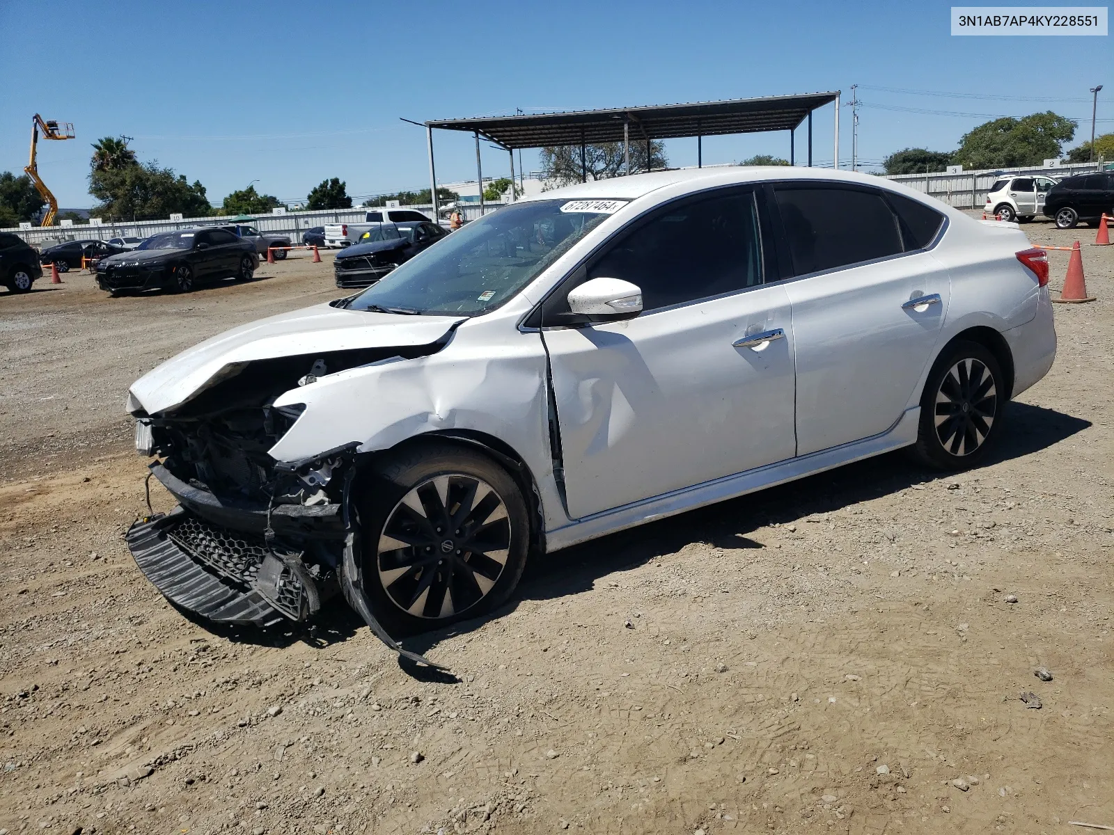 2019 Nissan Sentra S VIN: 3N1AB7AP4KY228551 Lot: 67287464