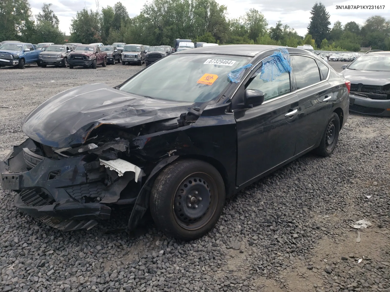 3N1AB7AP1KY231617 2019 Nissan Sentra S