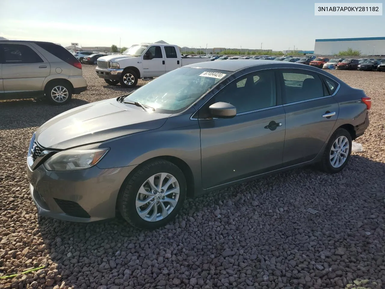 2019 Nissan Sentra S VIN: 3N1AB7AP0KY281182 Lot: 67484424