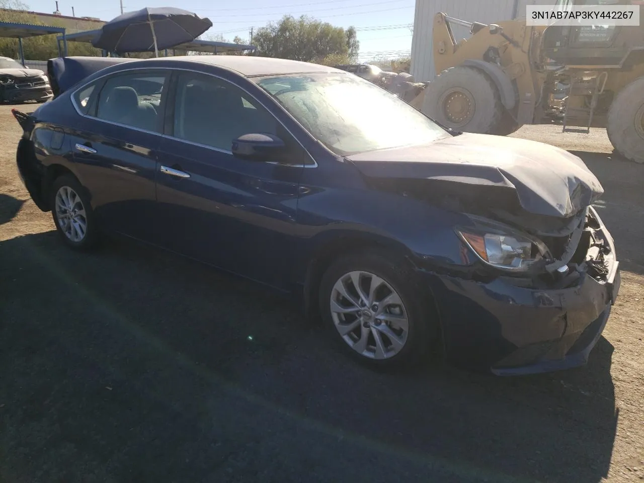 2019 Nissan Sentra S VIN: 3N1AB7AP3KY442267 Lot: 68340104