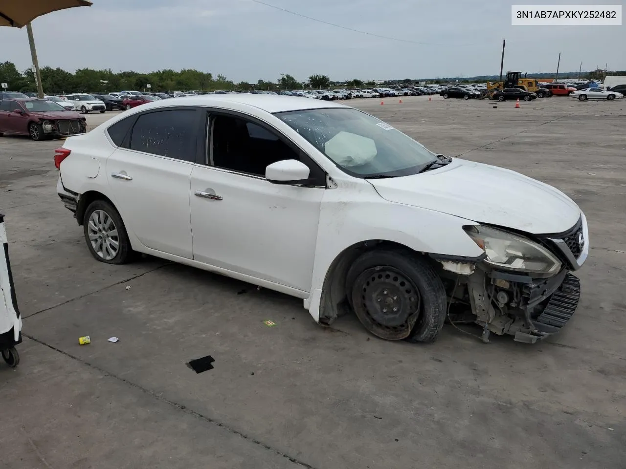 3N1AB7APXKY252482 2019 Nissan Sentra S