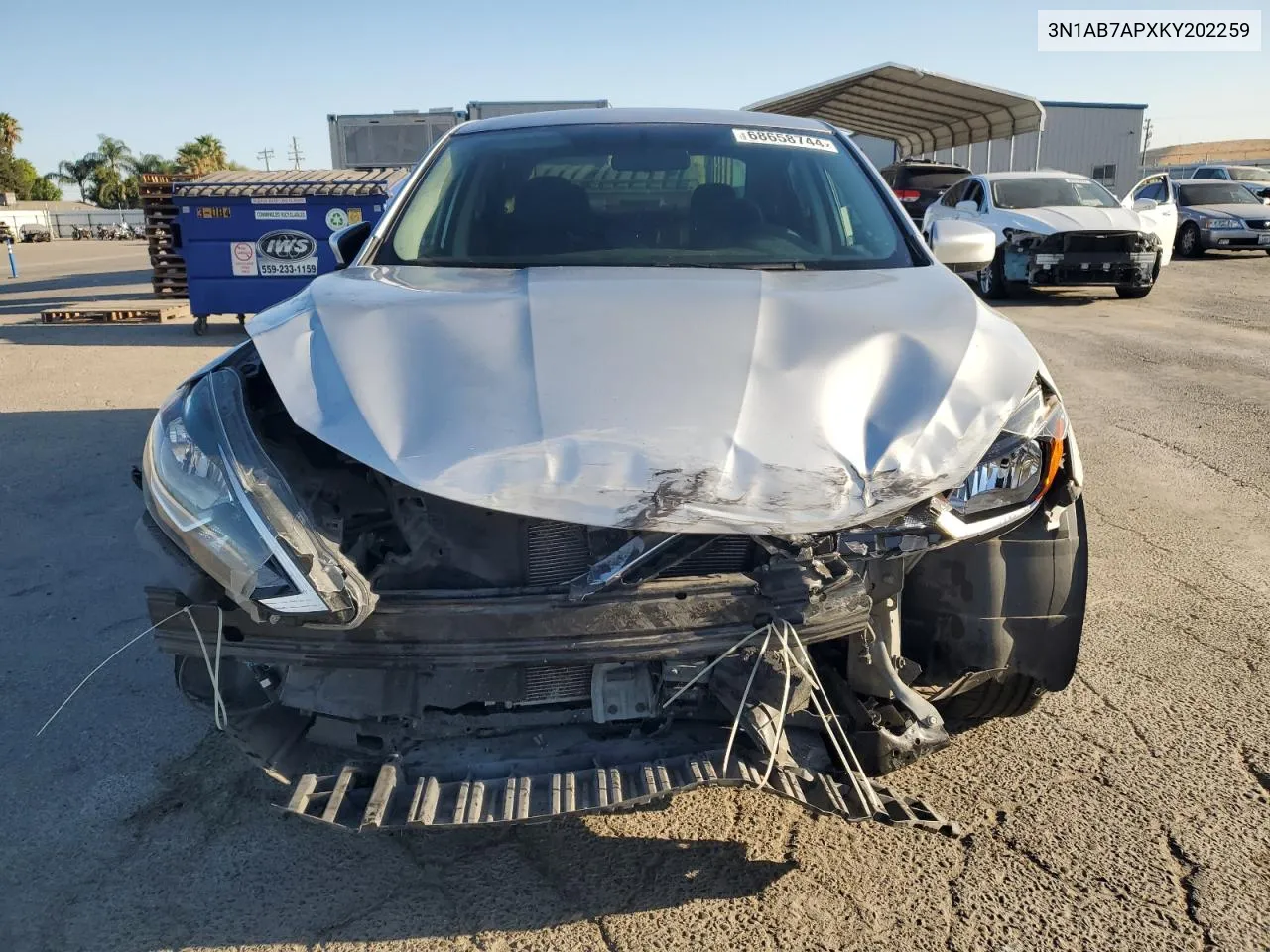 2019 Nissan Sentra S VIN: 3N1AB7APXKY202259 Lot: 68658744