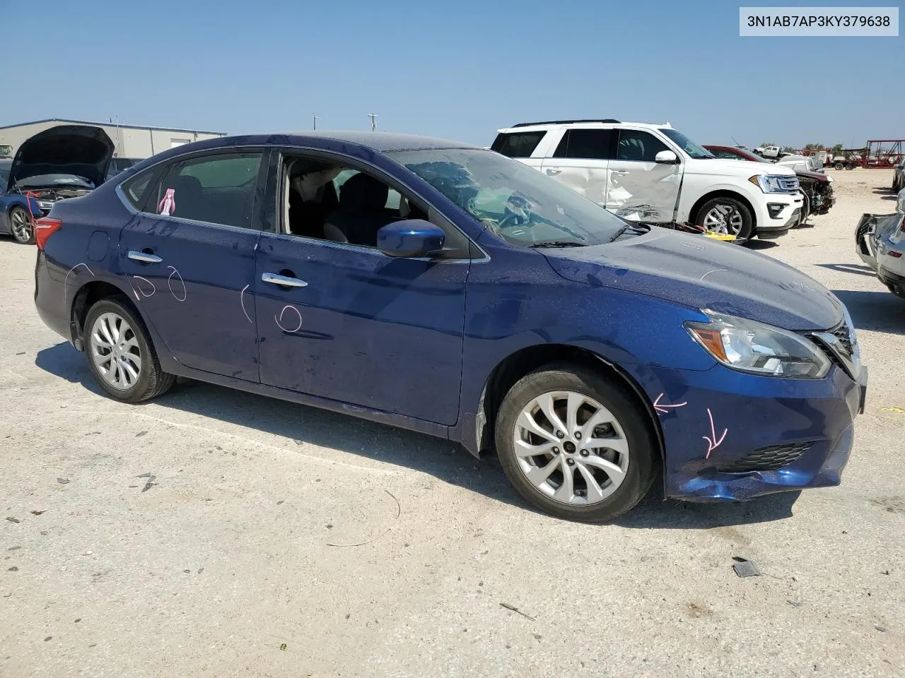 2019 Nissan Sentra S VIN: 3N1AB7AP3KY379638 Lot: 68699464