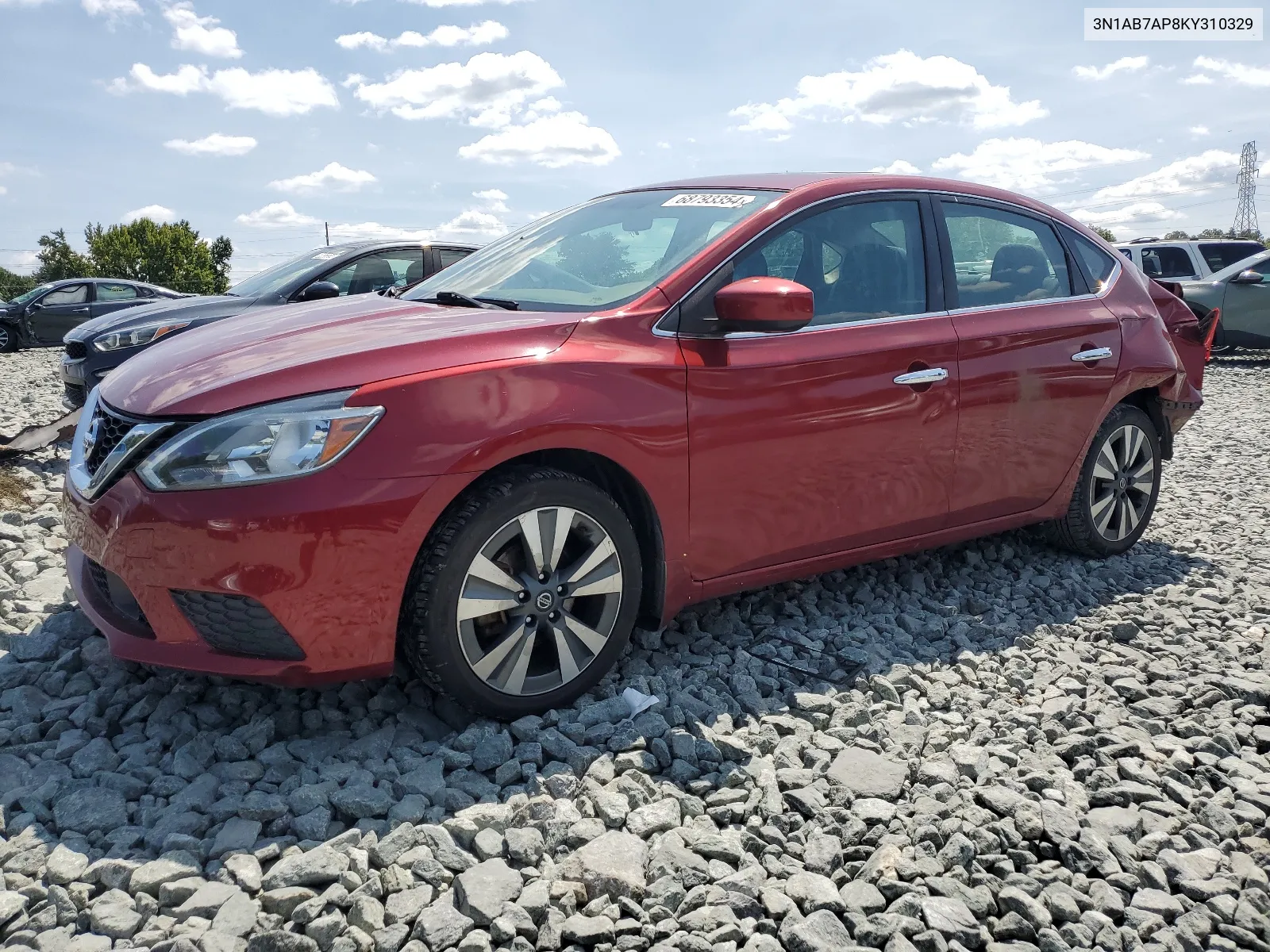 2019 Nissan Sentra S VIN: 3N1AB7AP8KY310329 Lot: 68793354