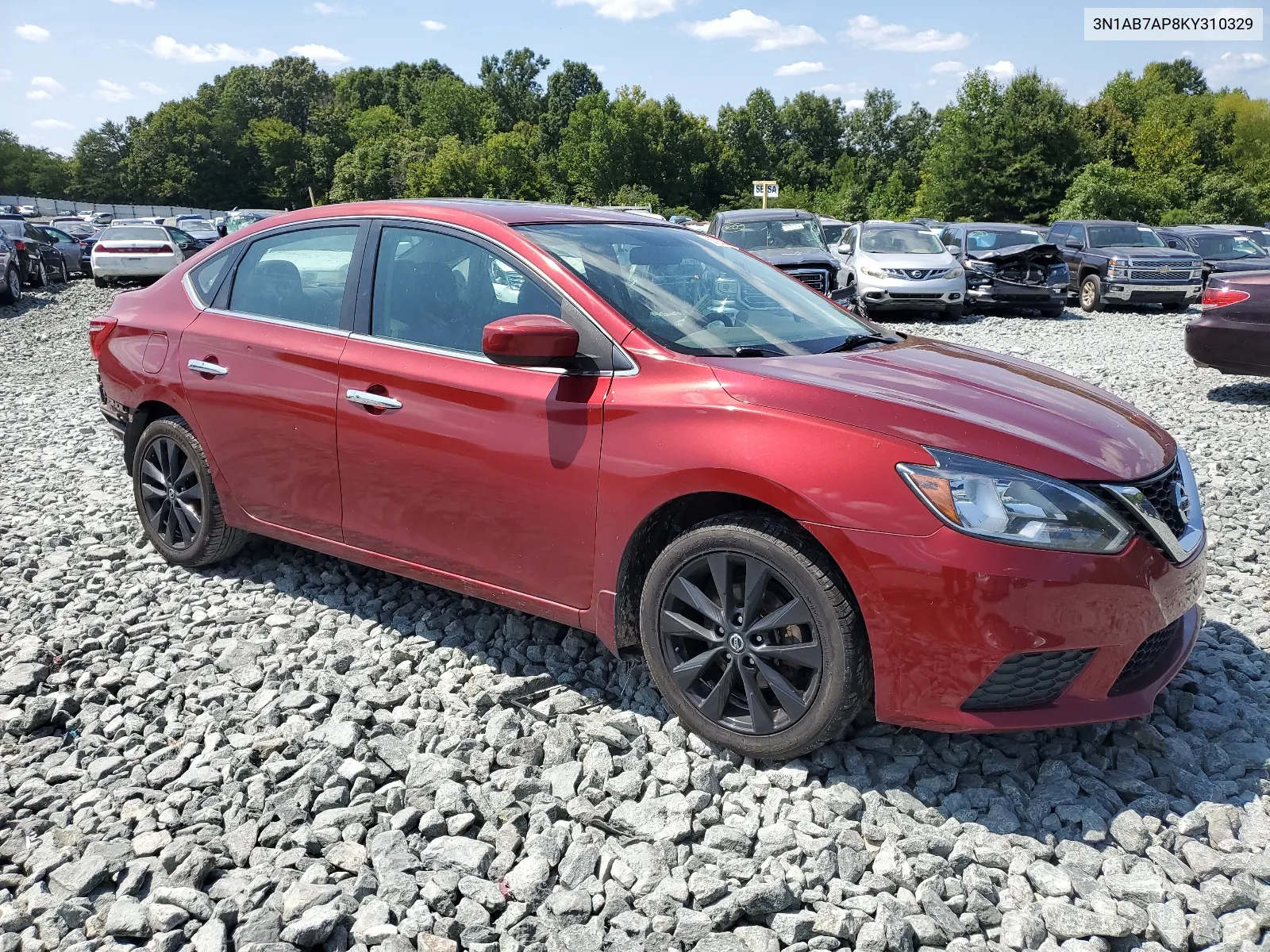 2019 Nissan Sentra S VIN: 3N1AB7AP8KY310329 Lot: 68793354