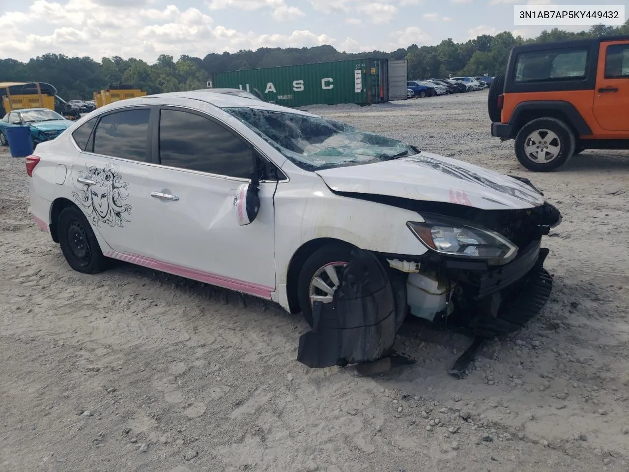 2019 Nissan Sentra S VIN: 3N1AB7AP5KY449432 Lot: 68825904