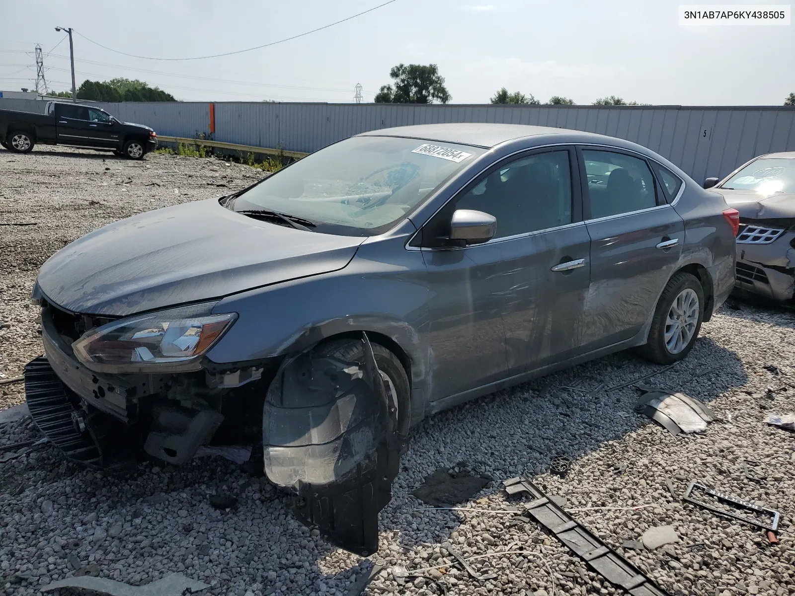 2019 Nissan Sentra S VIN: 3N1AB7AP6KY438505 Lot: 68872054