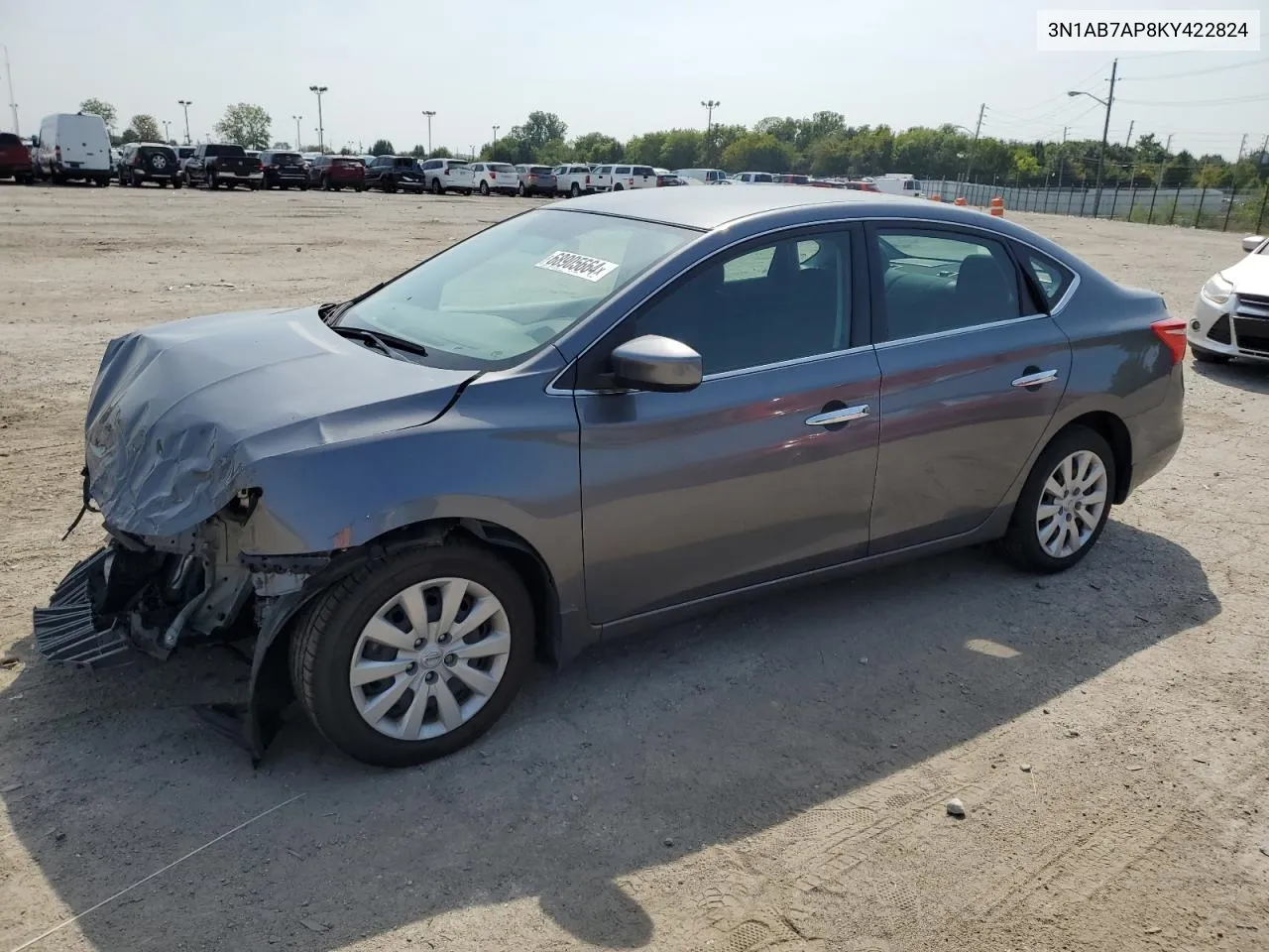 2019 Nissan Sentra S VIN: 3N1AB7AP8KY422824 Lot: 68905664